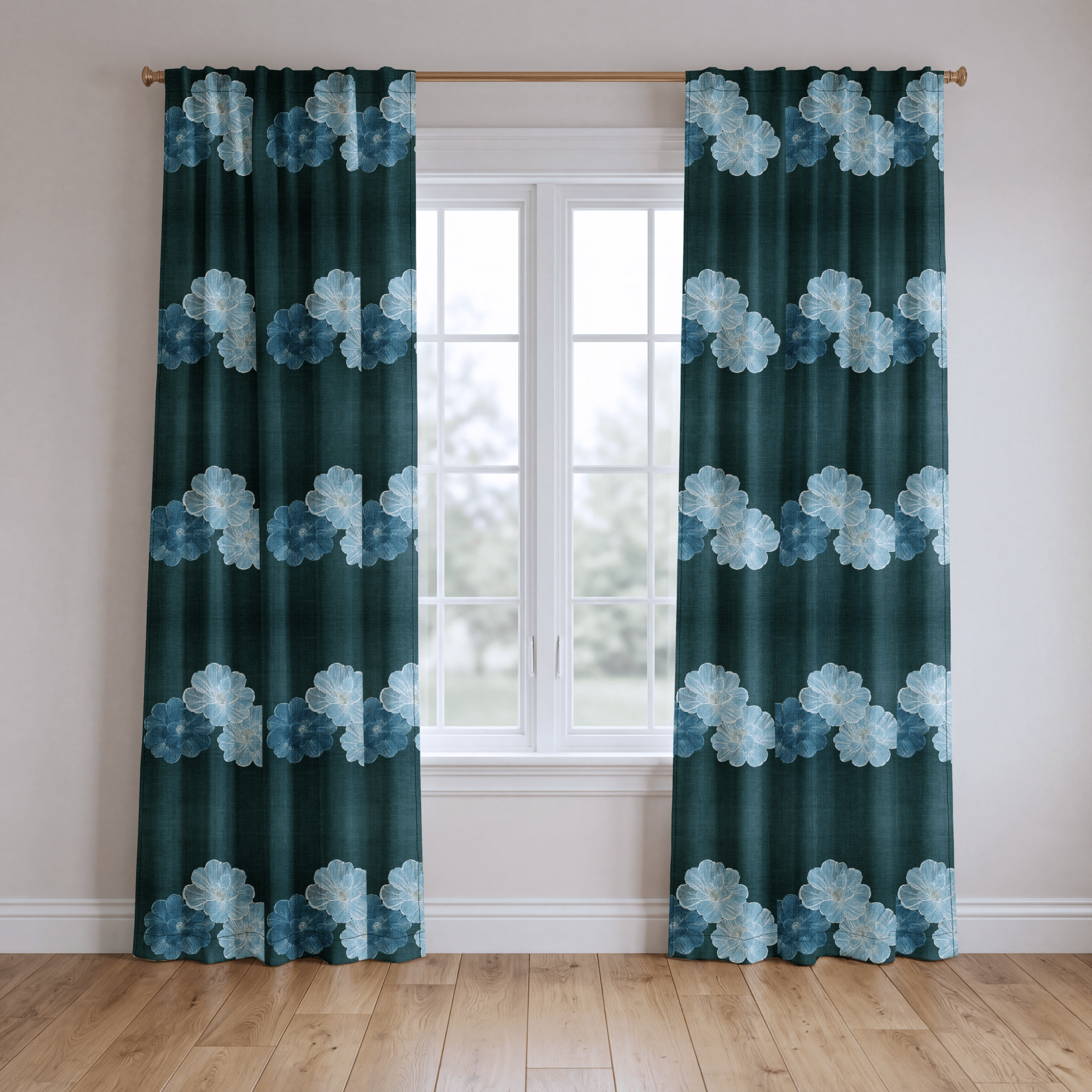 Hint Of Lime Floral - Drapery - Lemon Park