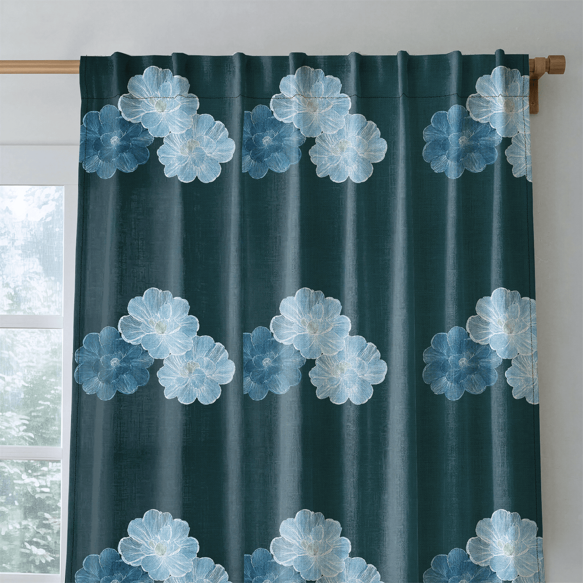 Hint Of Lime Floral - Drapery - Lemon Park
