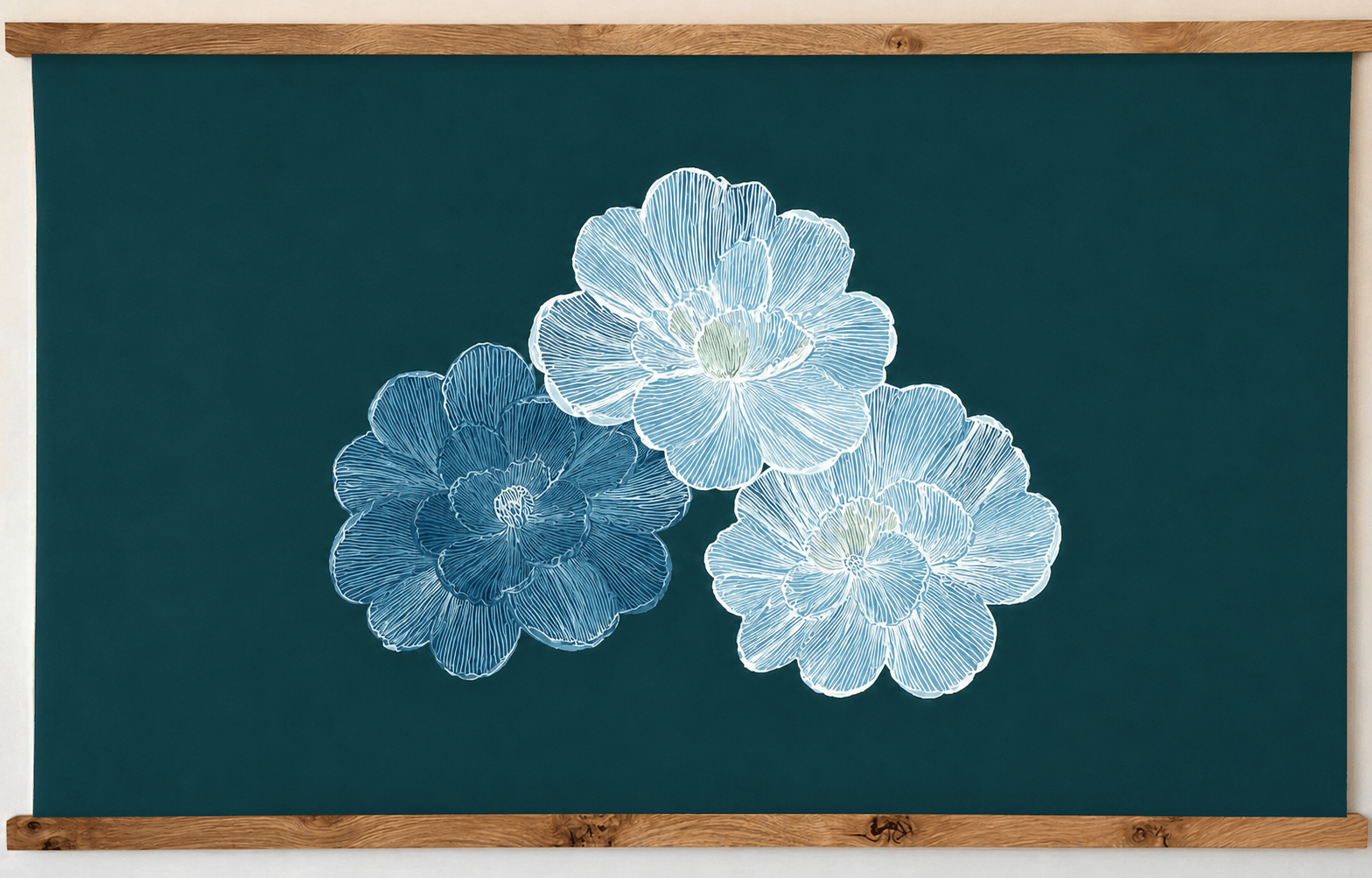 Hint Of Lime Floral Landscape - Tapestry - Lemon Park