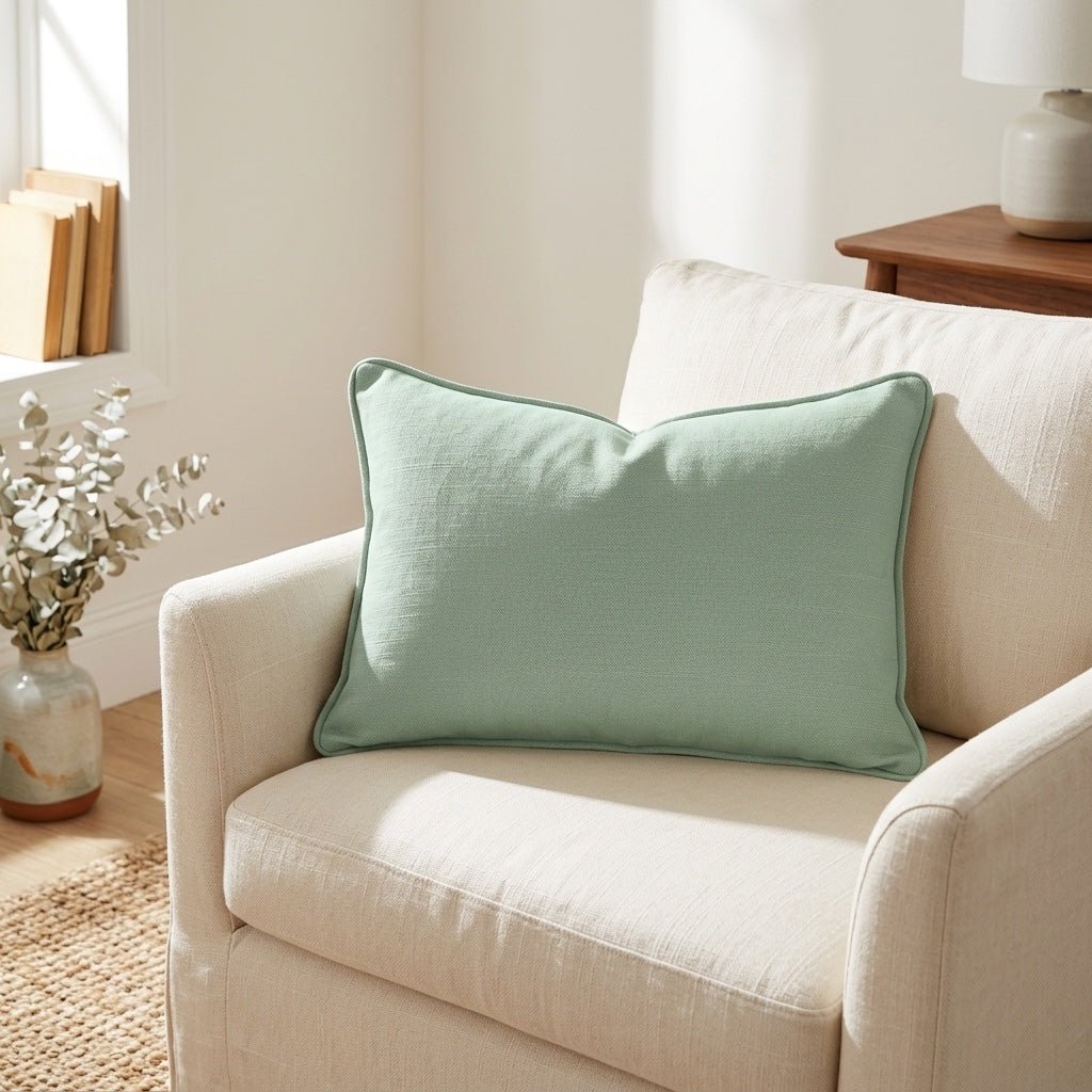 Hint Of Lime Leaf Throw Pillow - Lemon Park