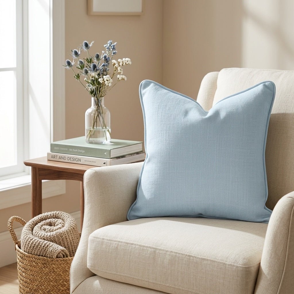 Hint Of Lime Sky Throw Pillow - Lemon Park