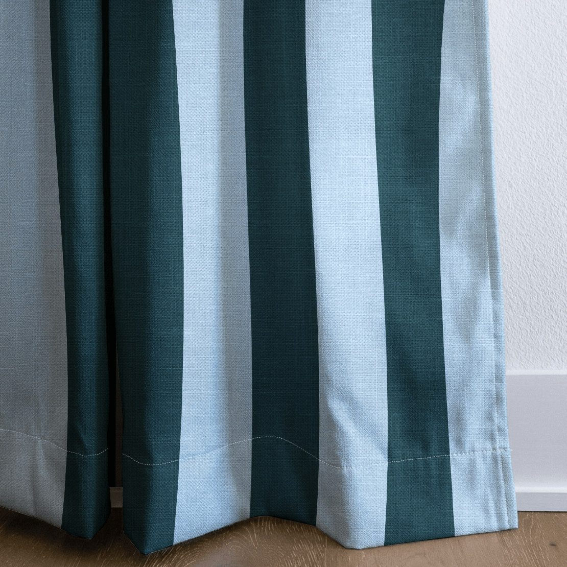 Hint Of Lime Stripes - Drapery - Lemon Park