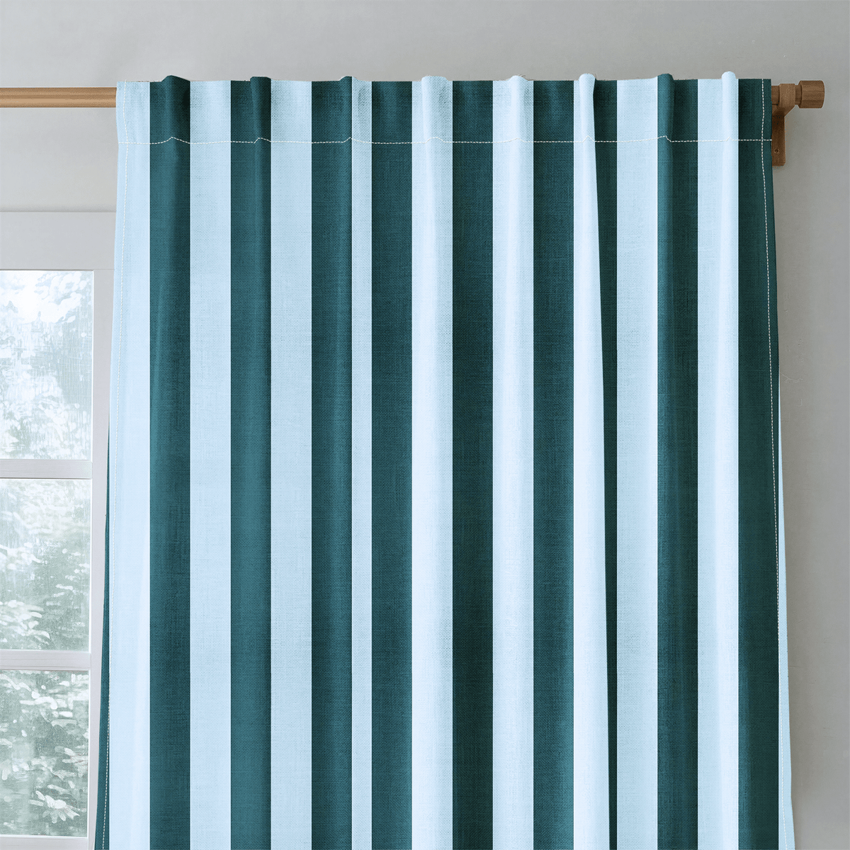 Hint Of Lime Stripes - Drapery - Lemon Park