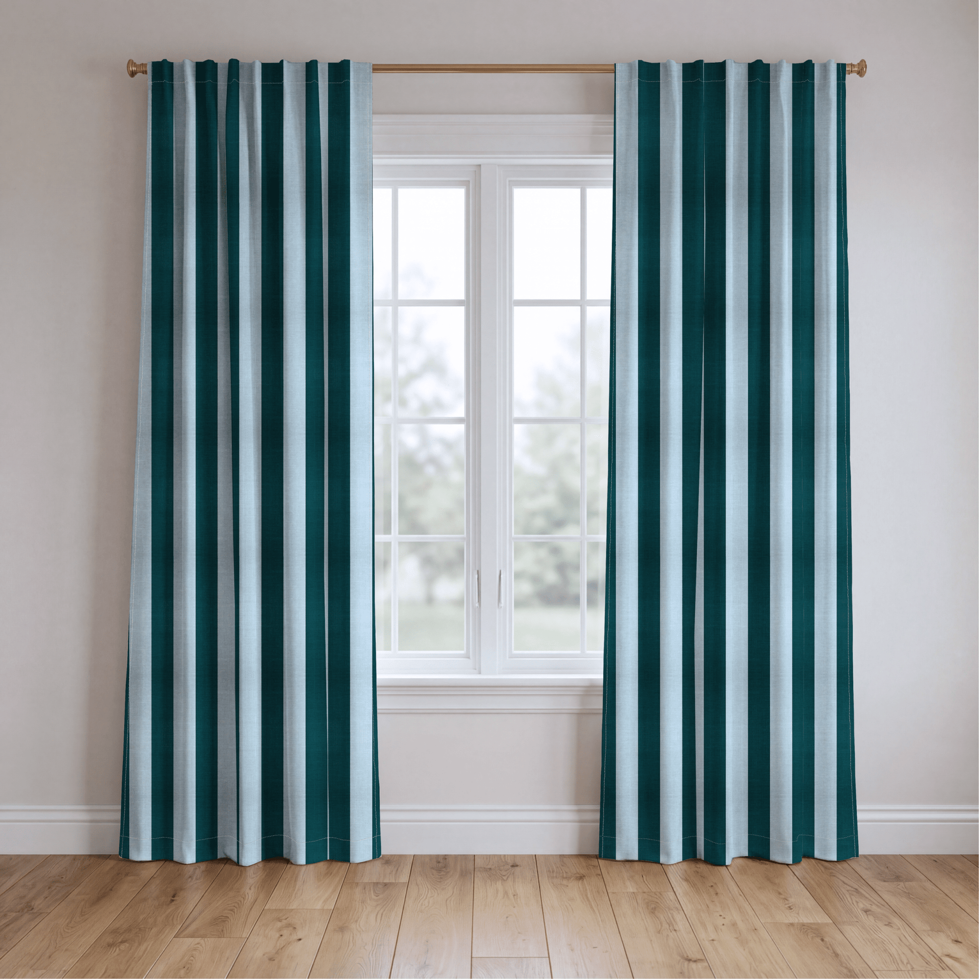 Hint Of Lime Stripes - Drapery - Lemon Park