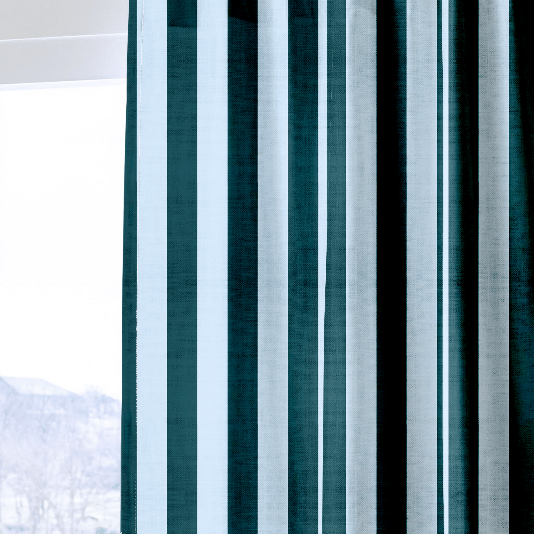 Hint Of Lime Stripes - Drapery - Lemon Park