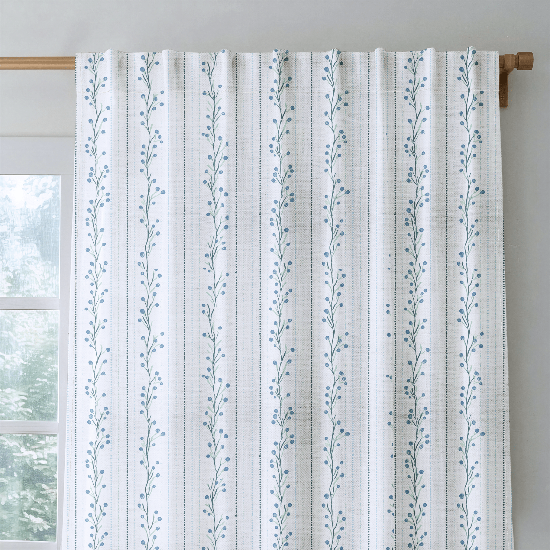 Hint Of Line Vines - Drapery - Lemon Park