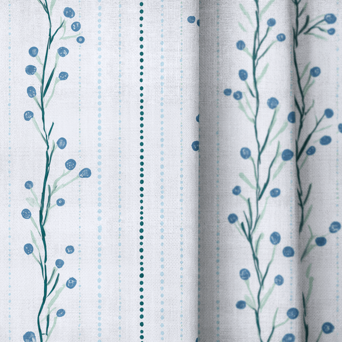 Hint Of Line Vines - Drapery - Lemon Park