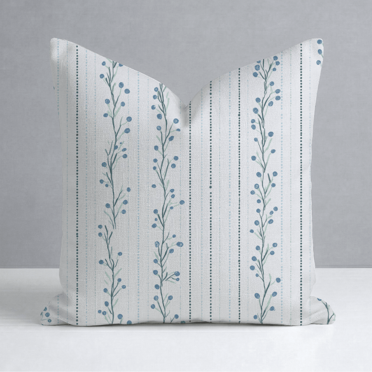 Hint Of Line Vines Throw Pillow - Lemon Park