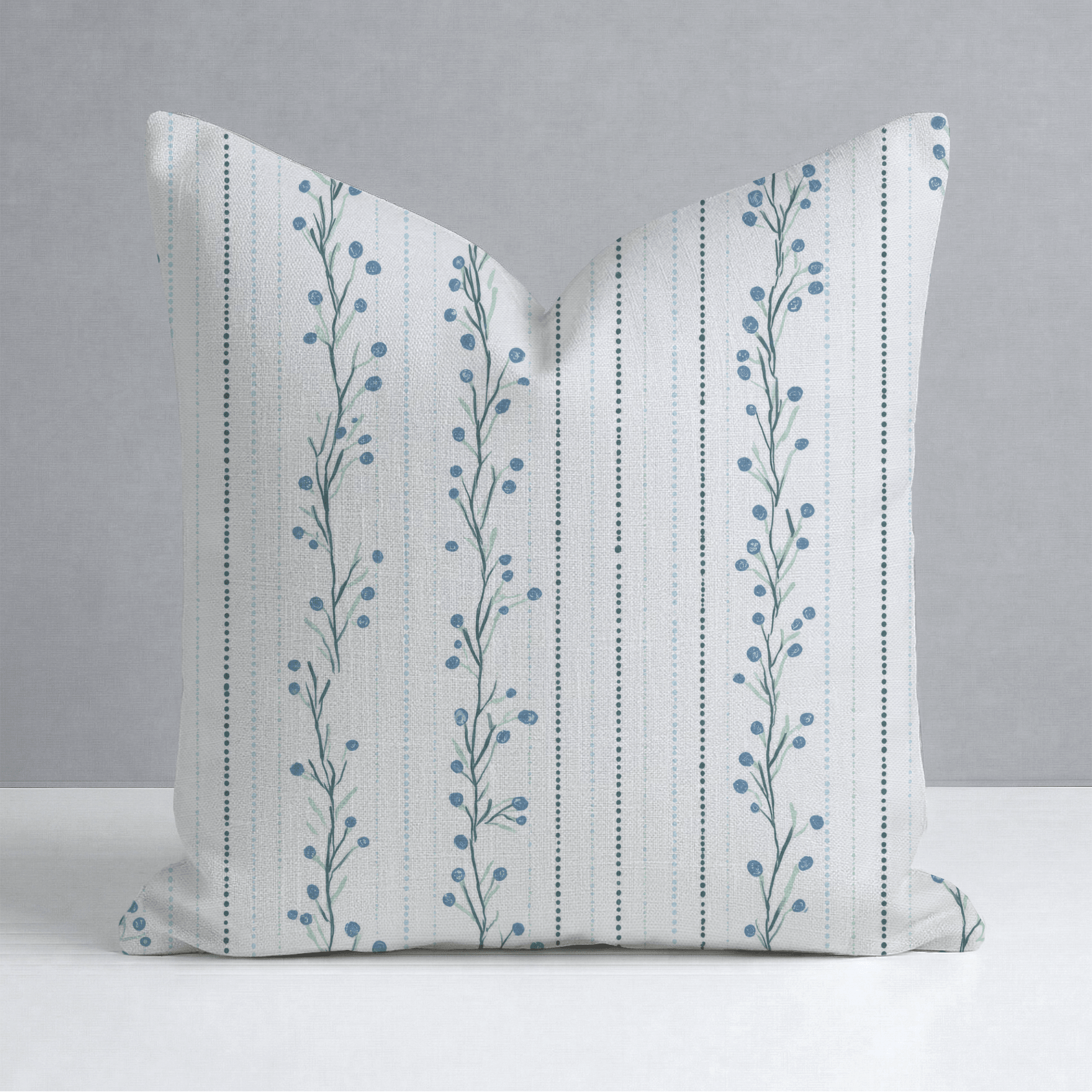 Hint Of Line Vines Throw Pillow - Lemon Park