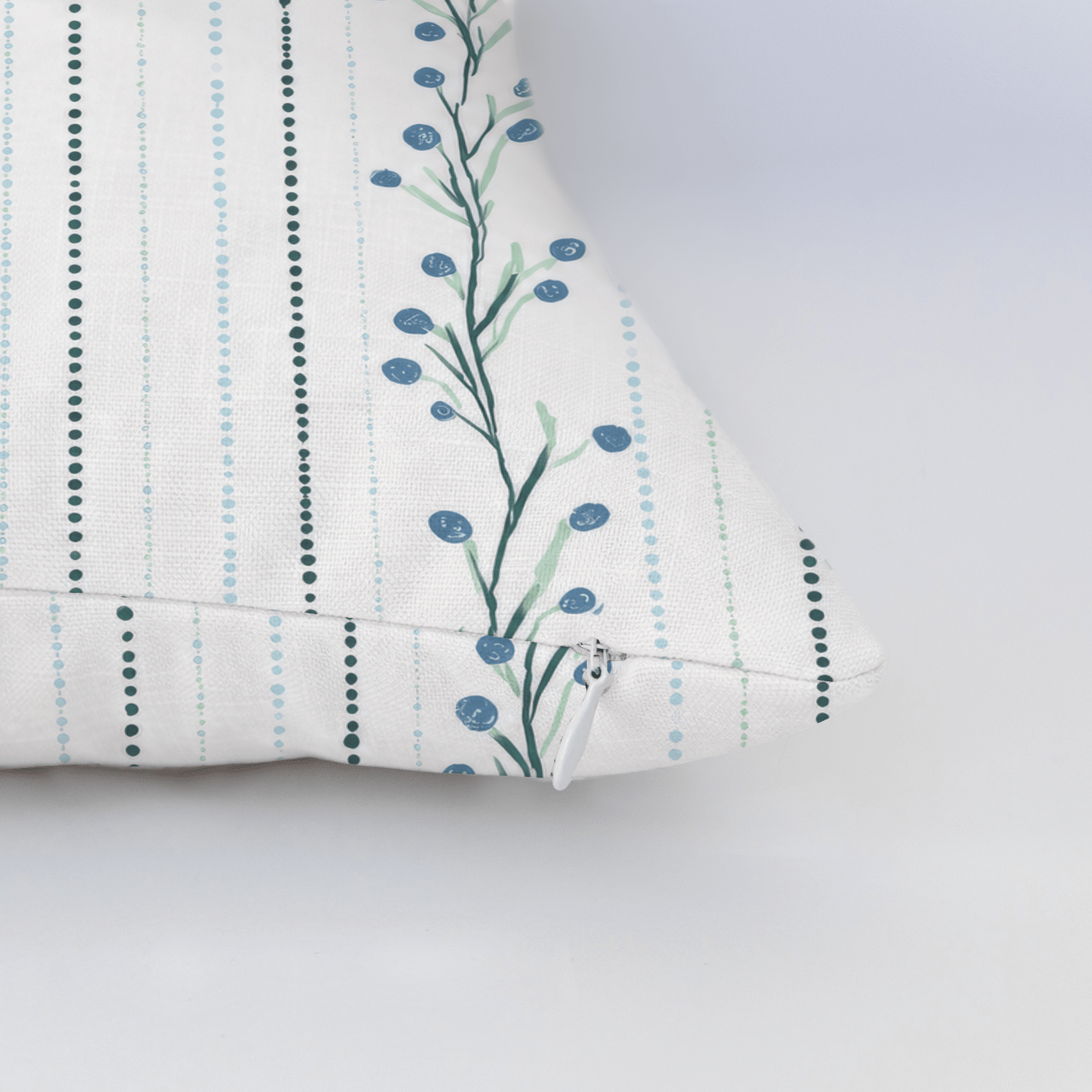 Hint Of Line Vines Throw Pillow - Lemon Park