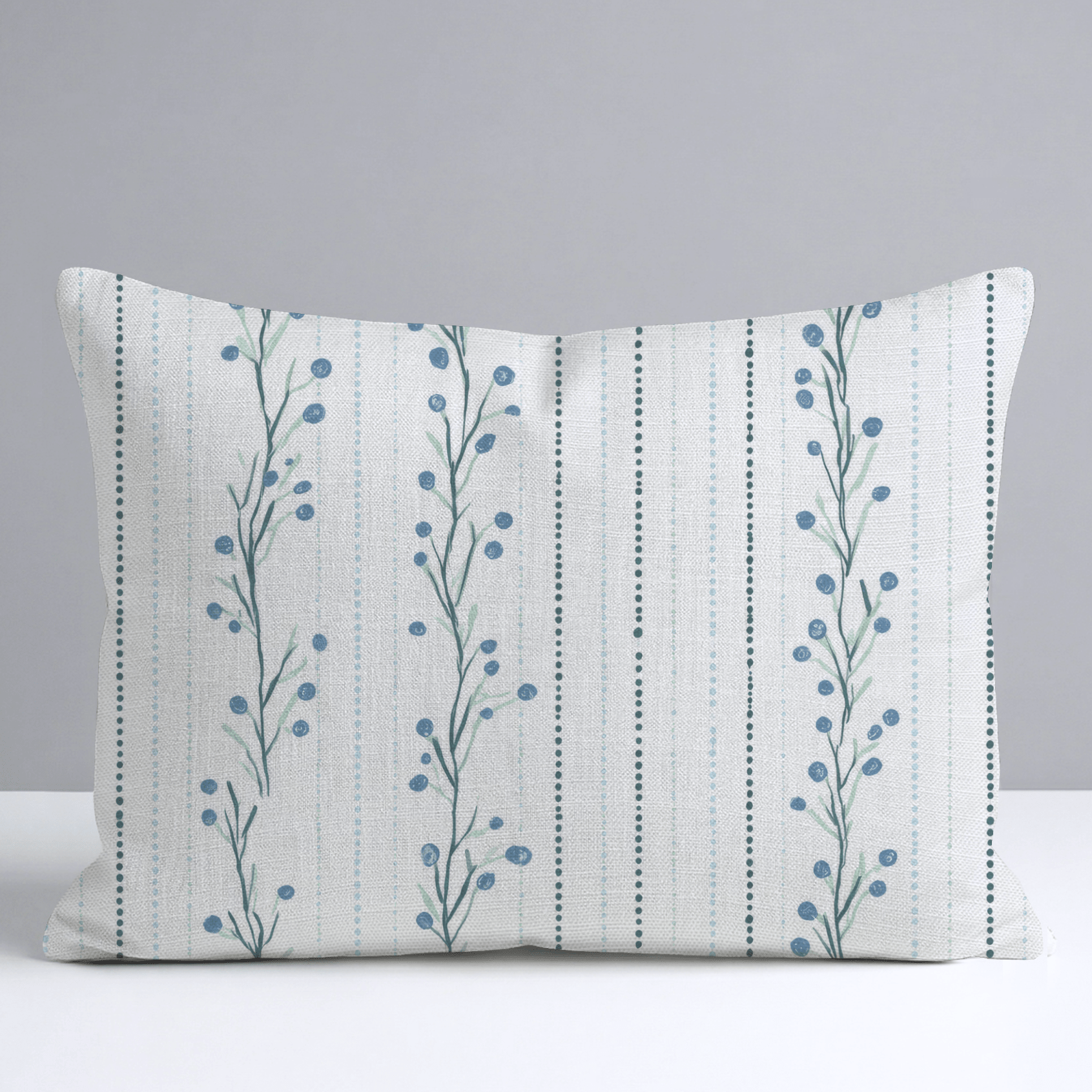 Hint Of Line Vines Throw Pillow - Lemon Park