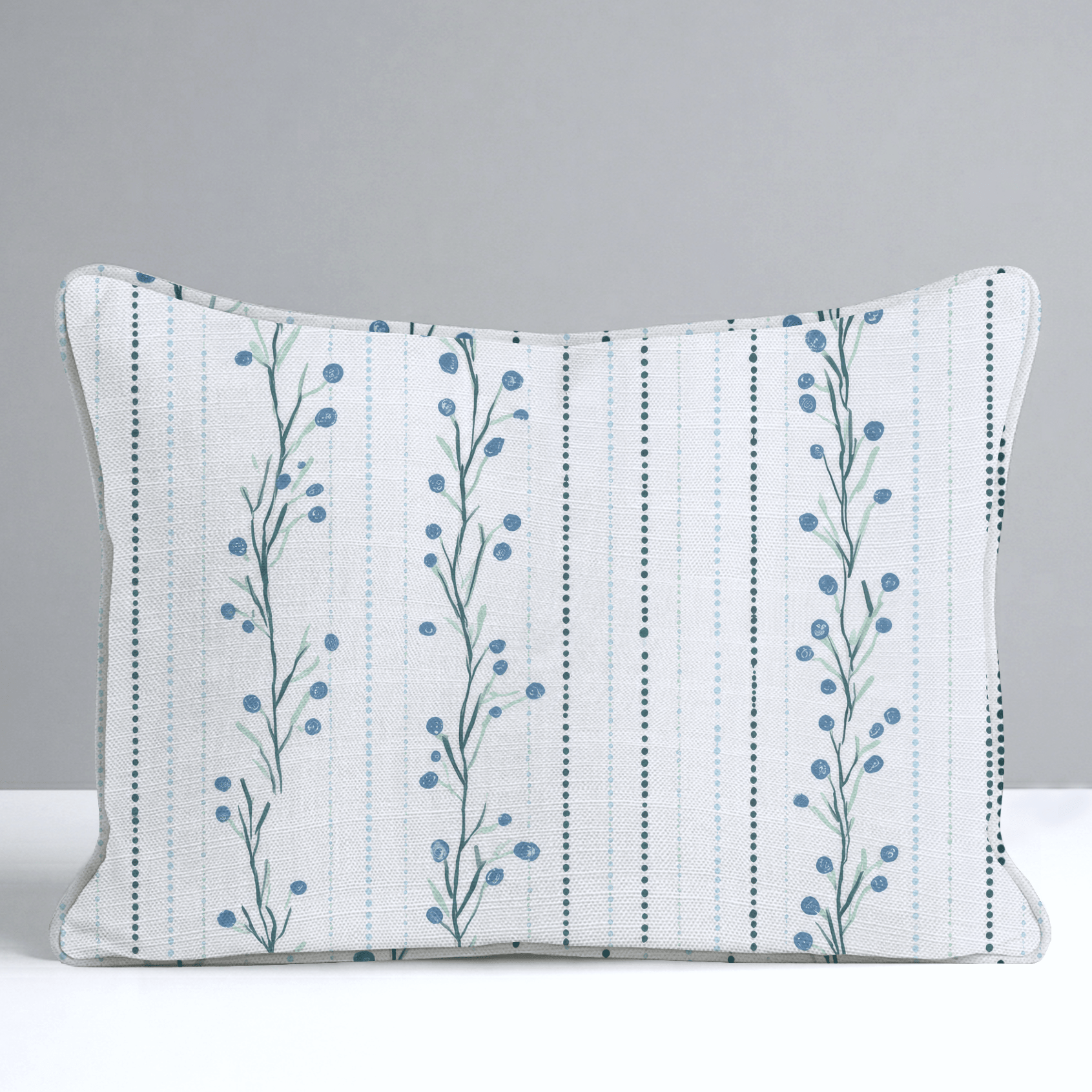 Hint Of Line Vines Throw Pillow - Lemon Park