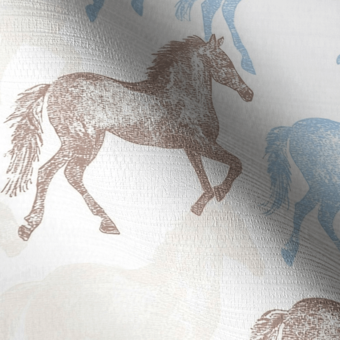 Hold Your Horses Faux Grasscloth Wallpaper - Lemon Park