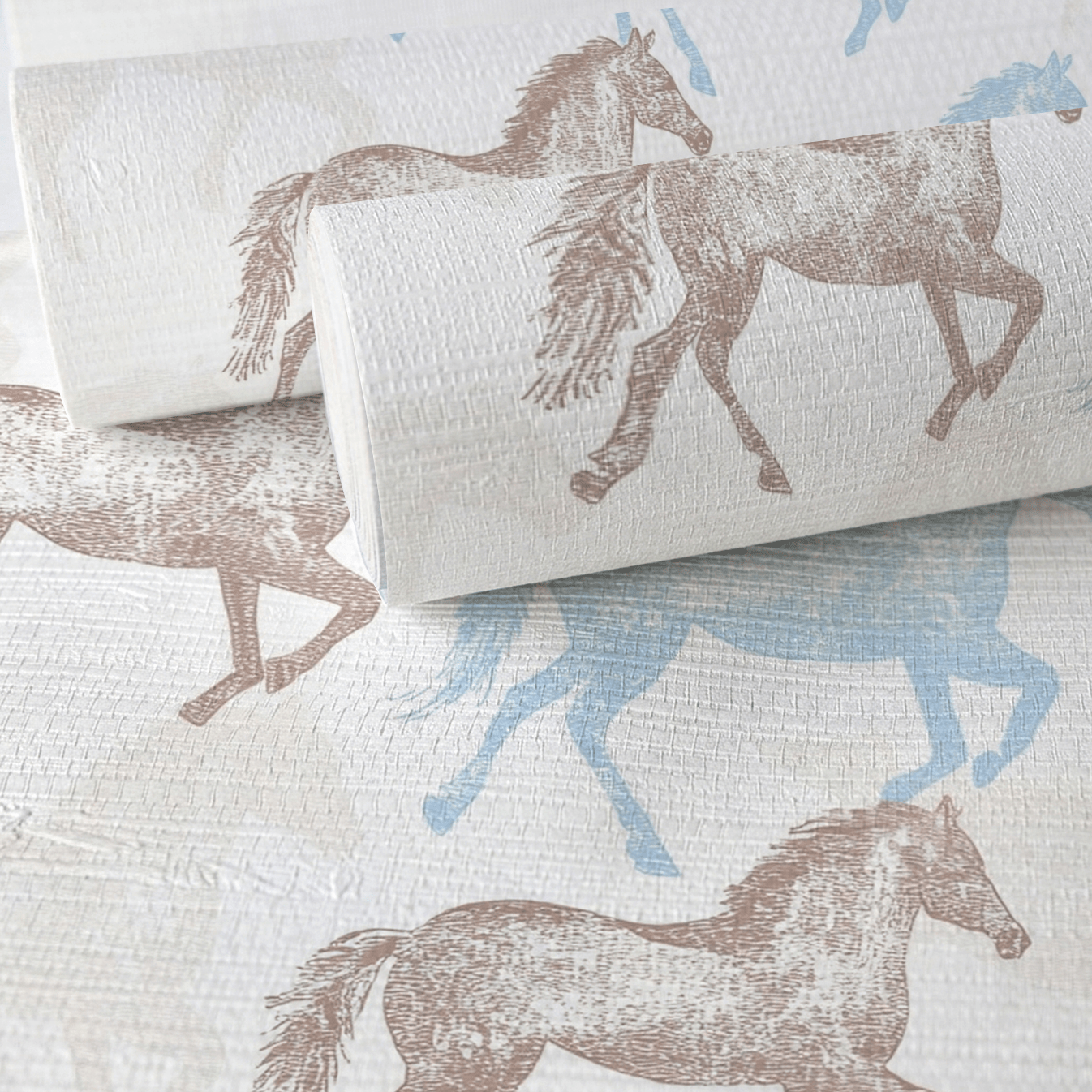 Hold Your Horses Faux Grasscloth Wallpaper - Lemon Park