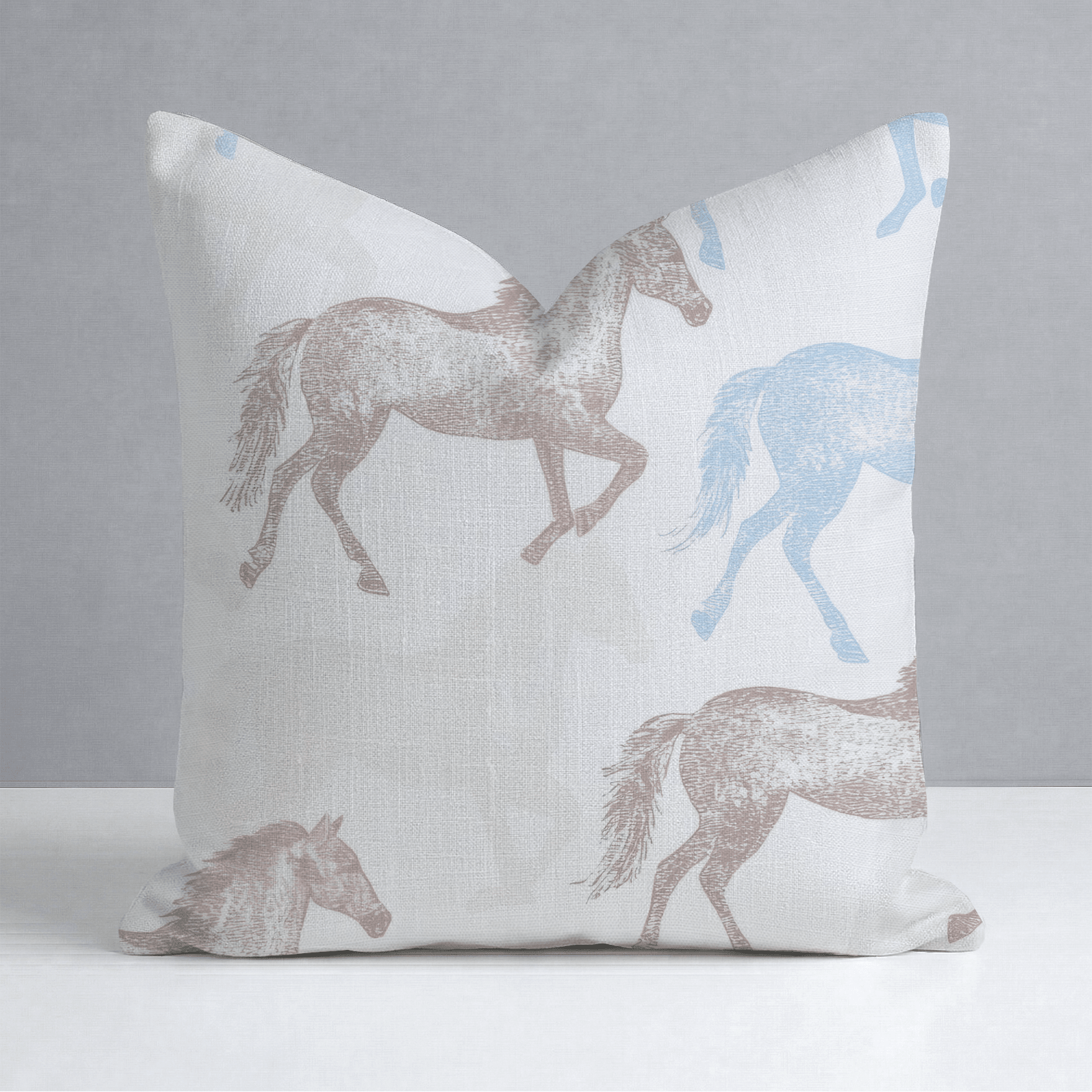 Hold Your Horses Throw Pillow - Lemon Park