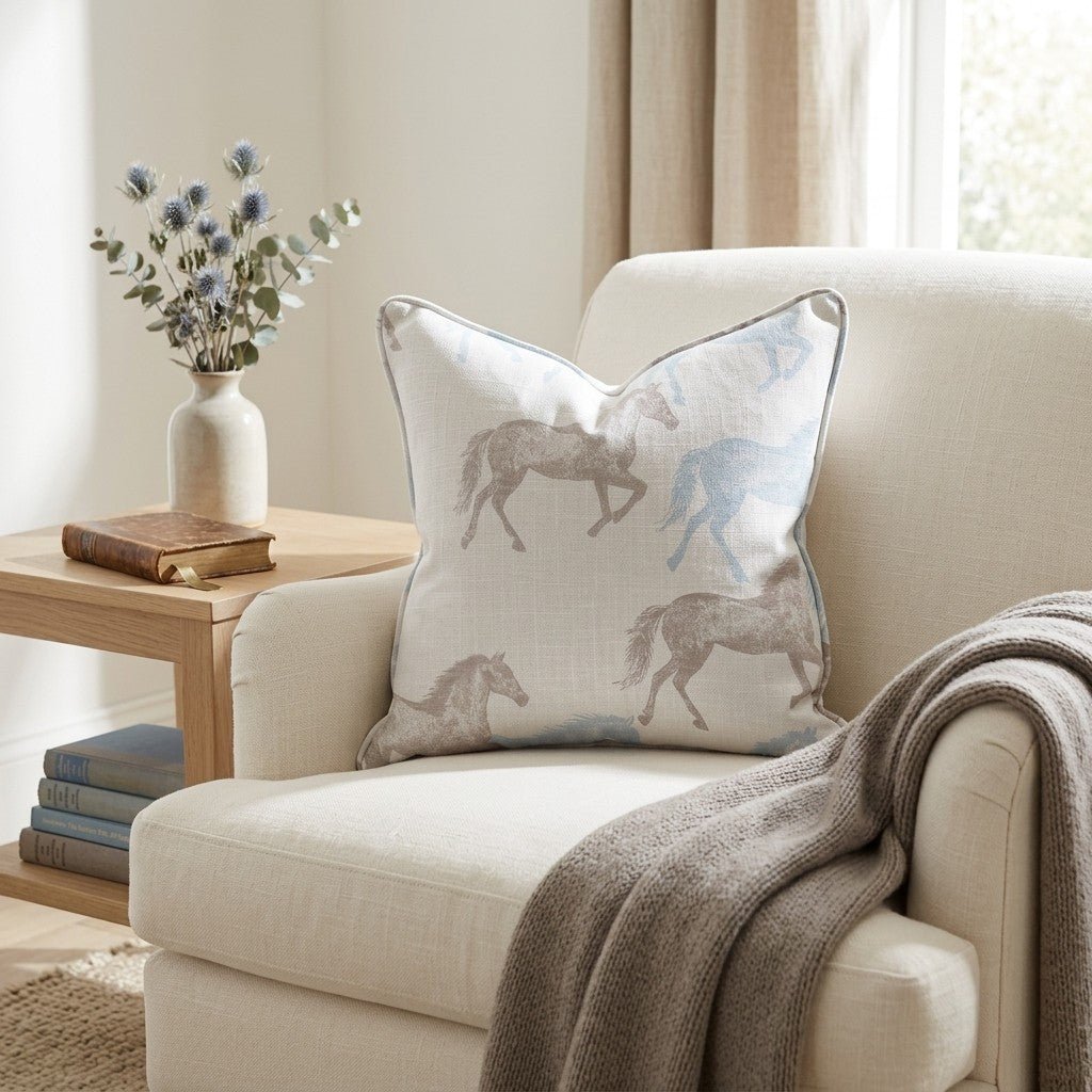 Hold Your Horses Throw Pillow - Lemon Park