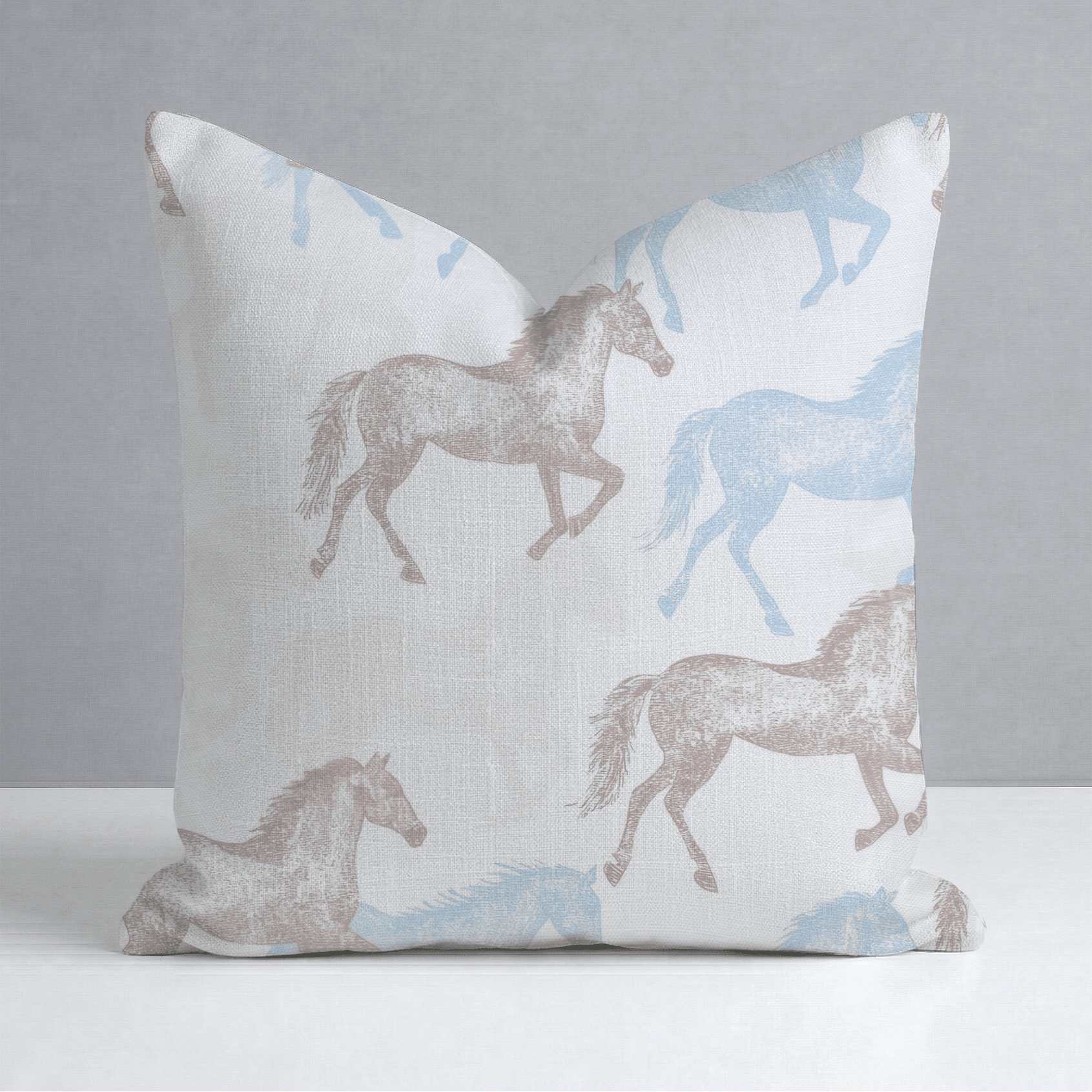 Hold Your Horses Throw Pillow - Lemon Park