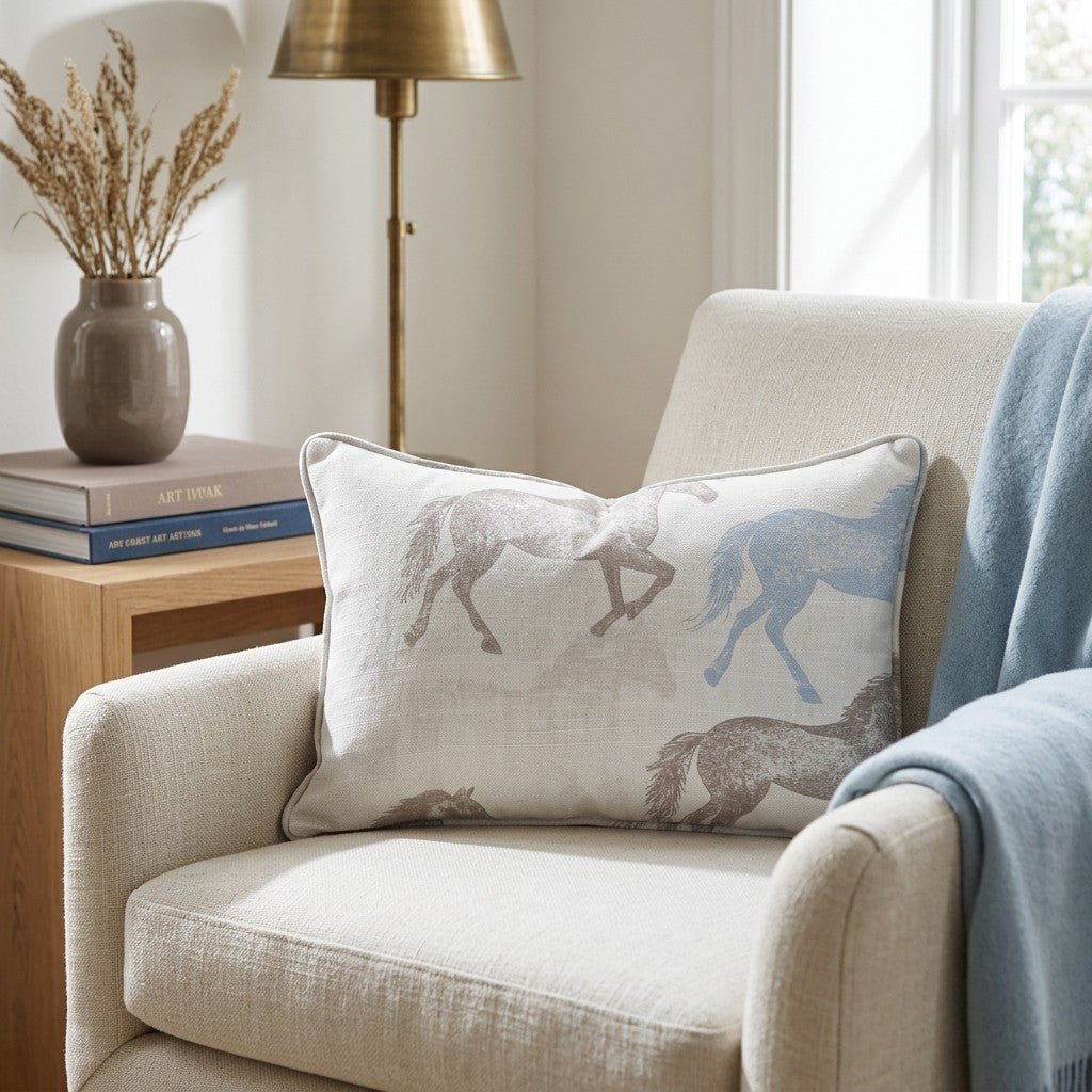 Hold Your Horses Throw Pillow - Lemon Park