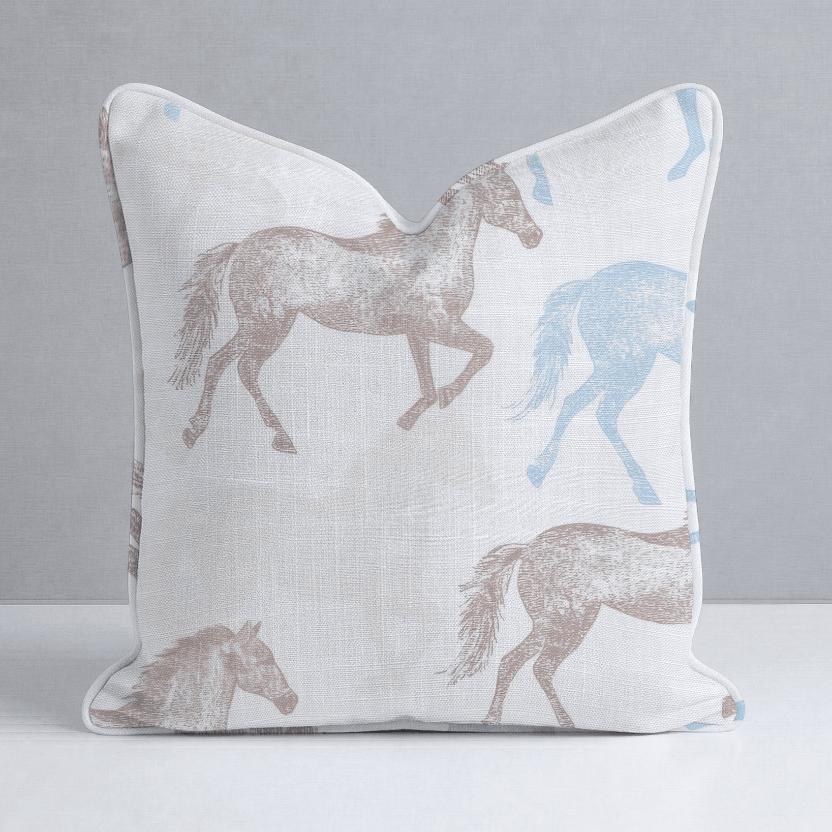 Hold Your Horses Throw Pillow - Lemon Park