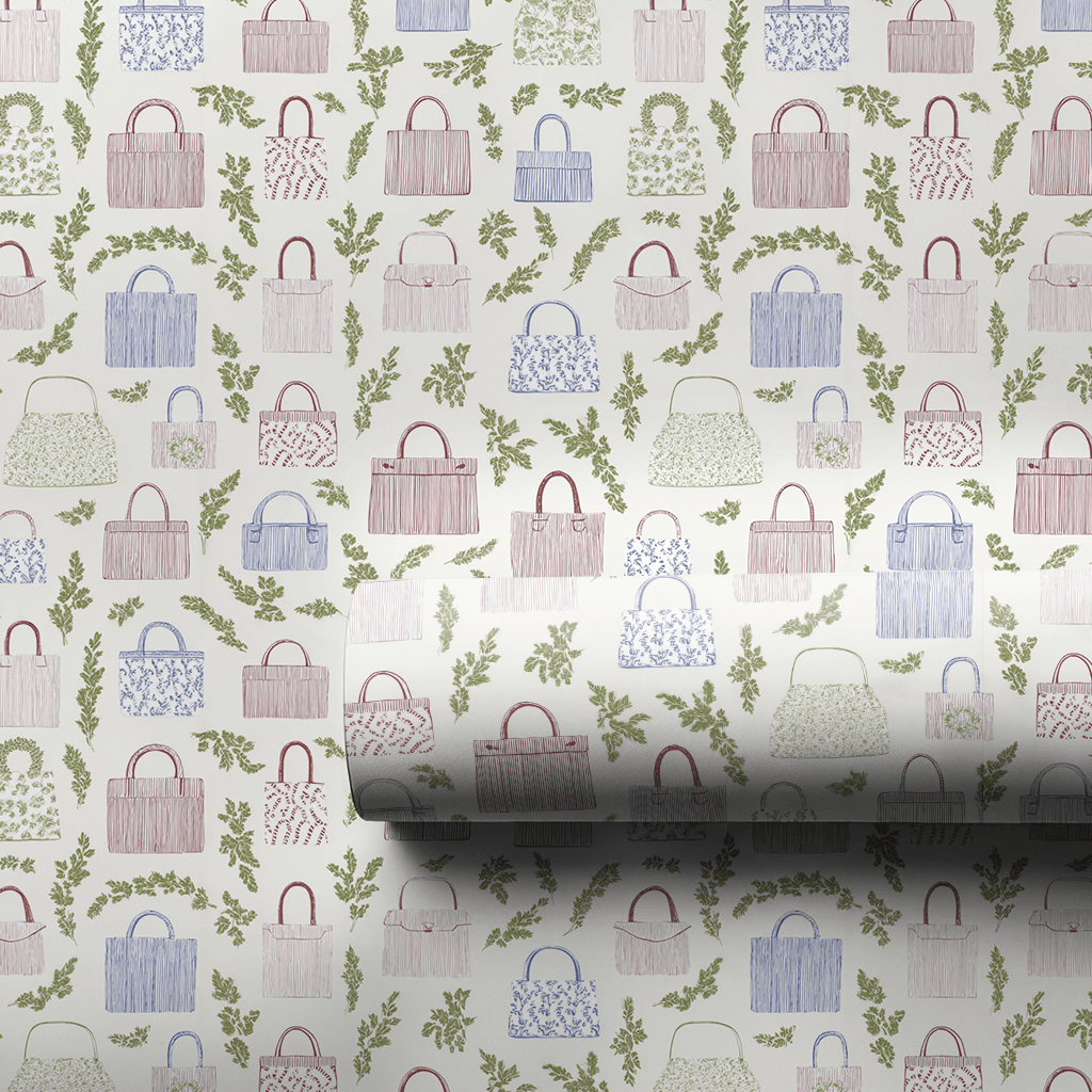 Holiday Handbags - Wrapping Paper - Lemon Park