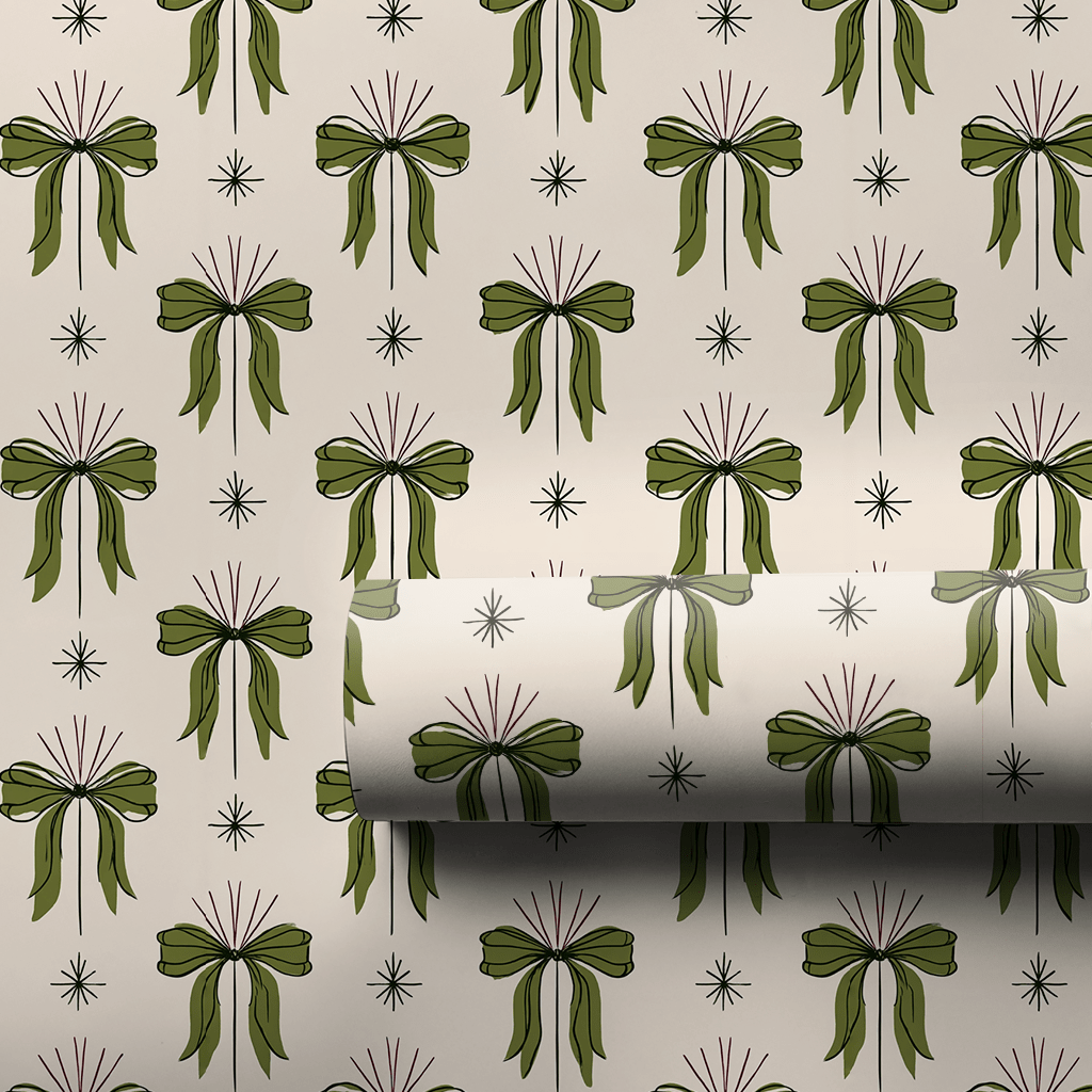 Holly Jolly Bows - Wrapping Paper - Lemon Park