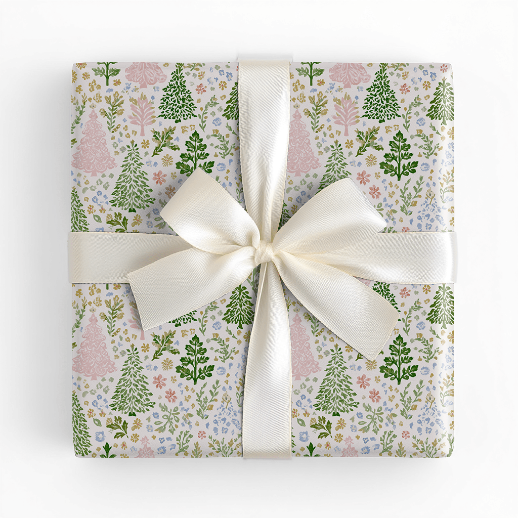 Holly Jolly Floral - Wrapping Paper - Lemon Park