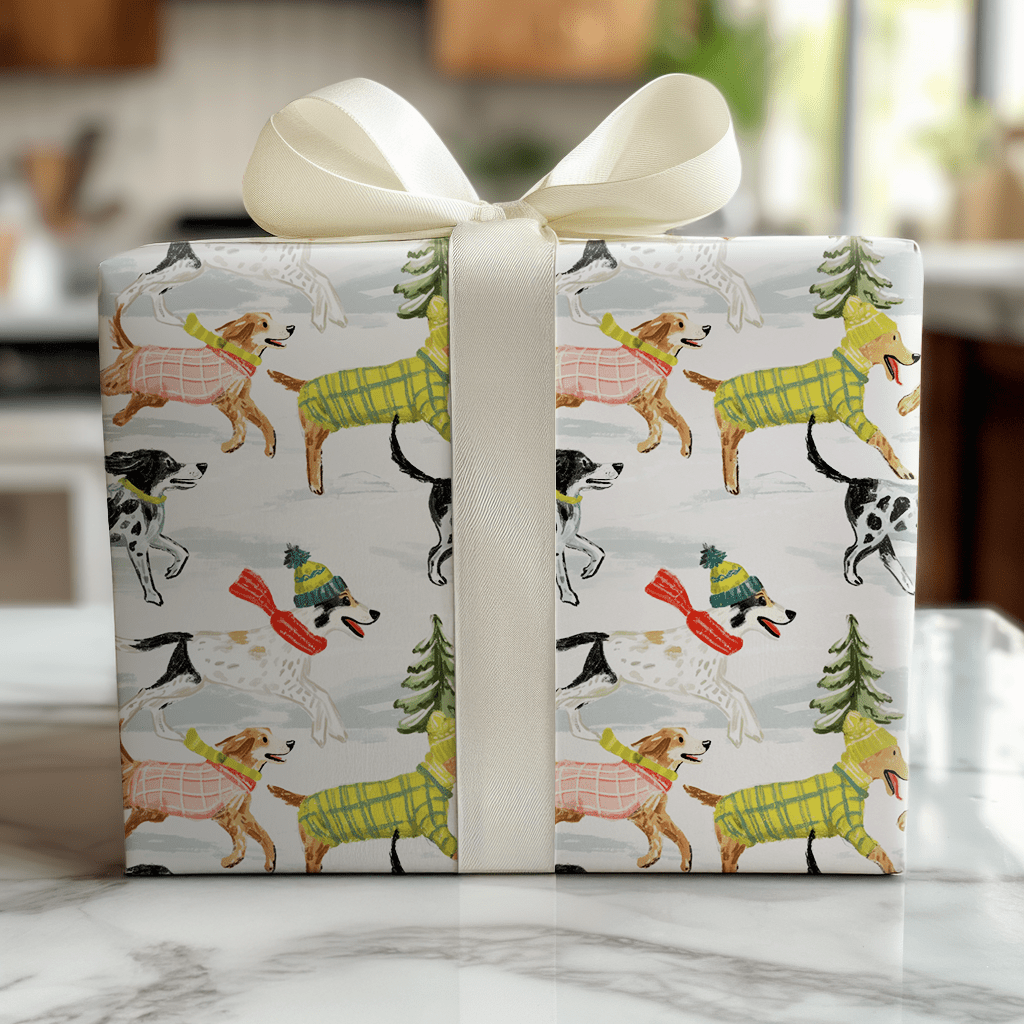Holly Jolly Hounds - Wrapping Paper - Lemon Park