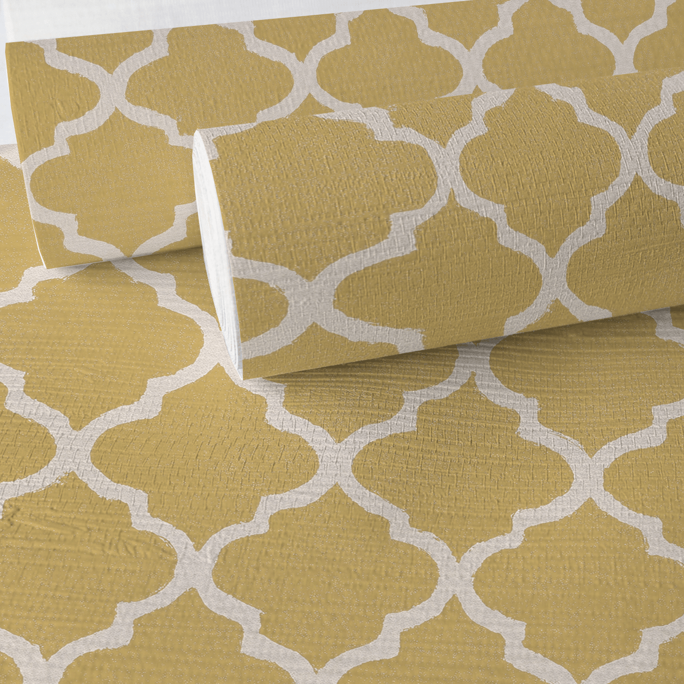 Honey Lattice Faux Grasscloth Wallpaper - Lemon Park