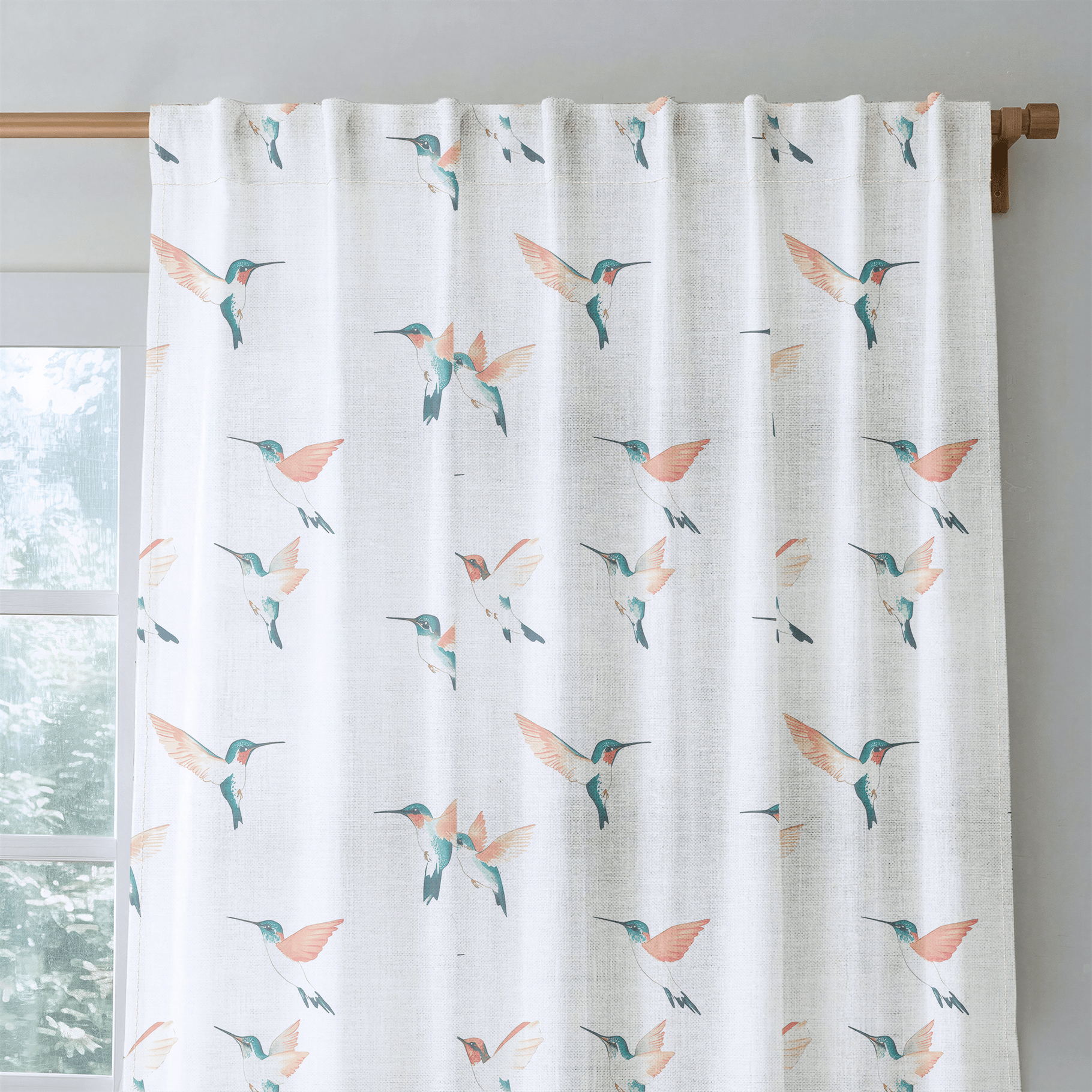 Hummingbirds - Drapery - Lemon Park