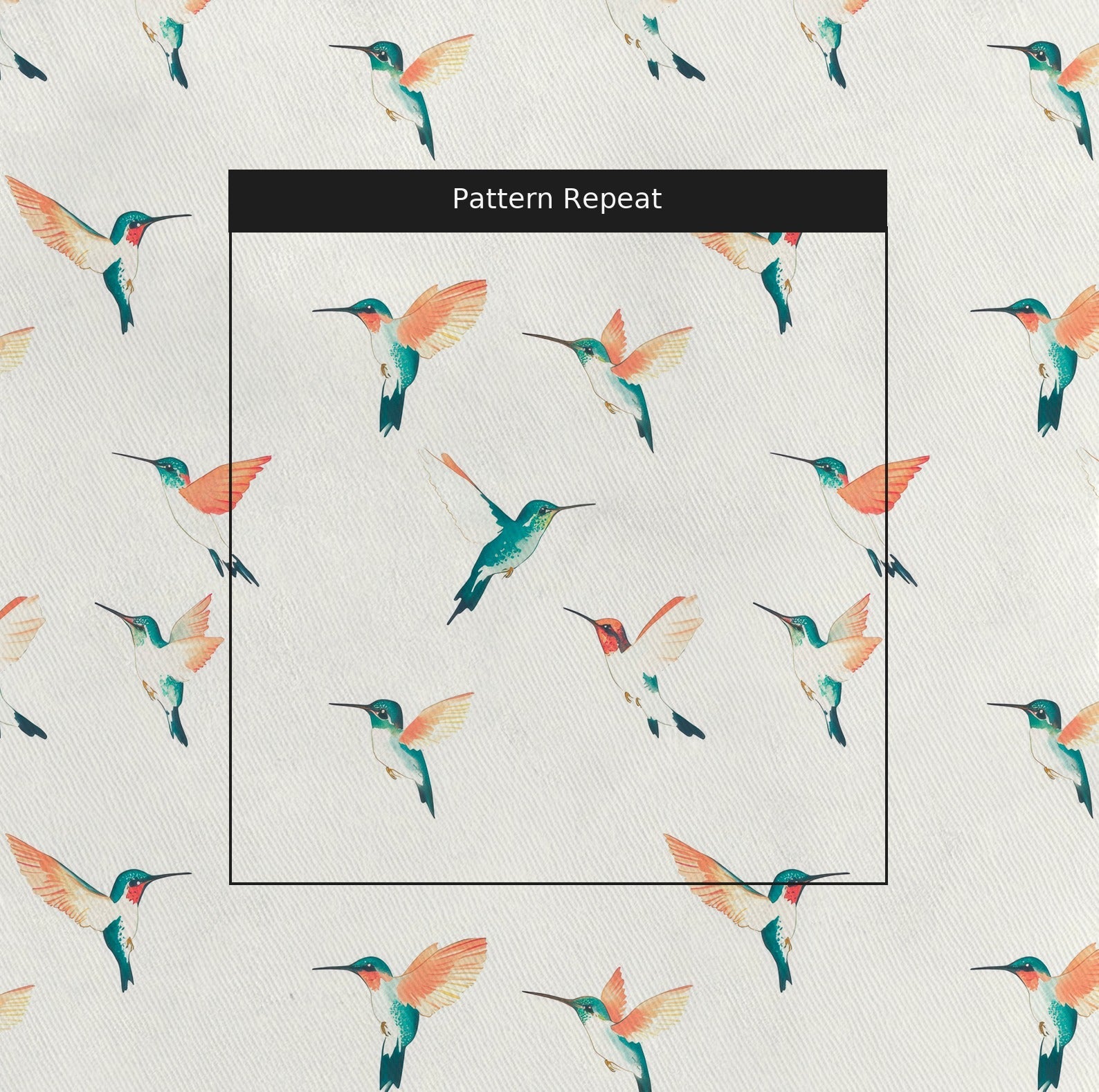 Hummingbirds - Fabric - Lemon Park