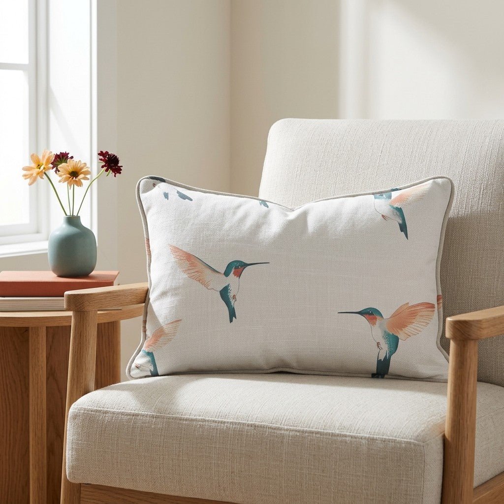 Hummingbirds Throw Pillow - Lemon Park
