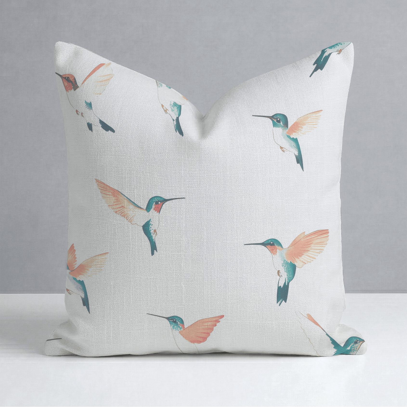 Lemon Park Hummingbirds Throw Pillow - Thumbnail 5