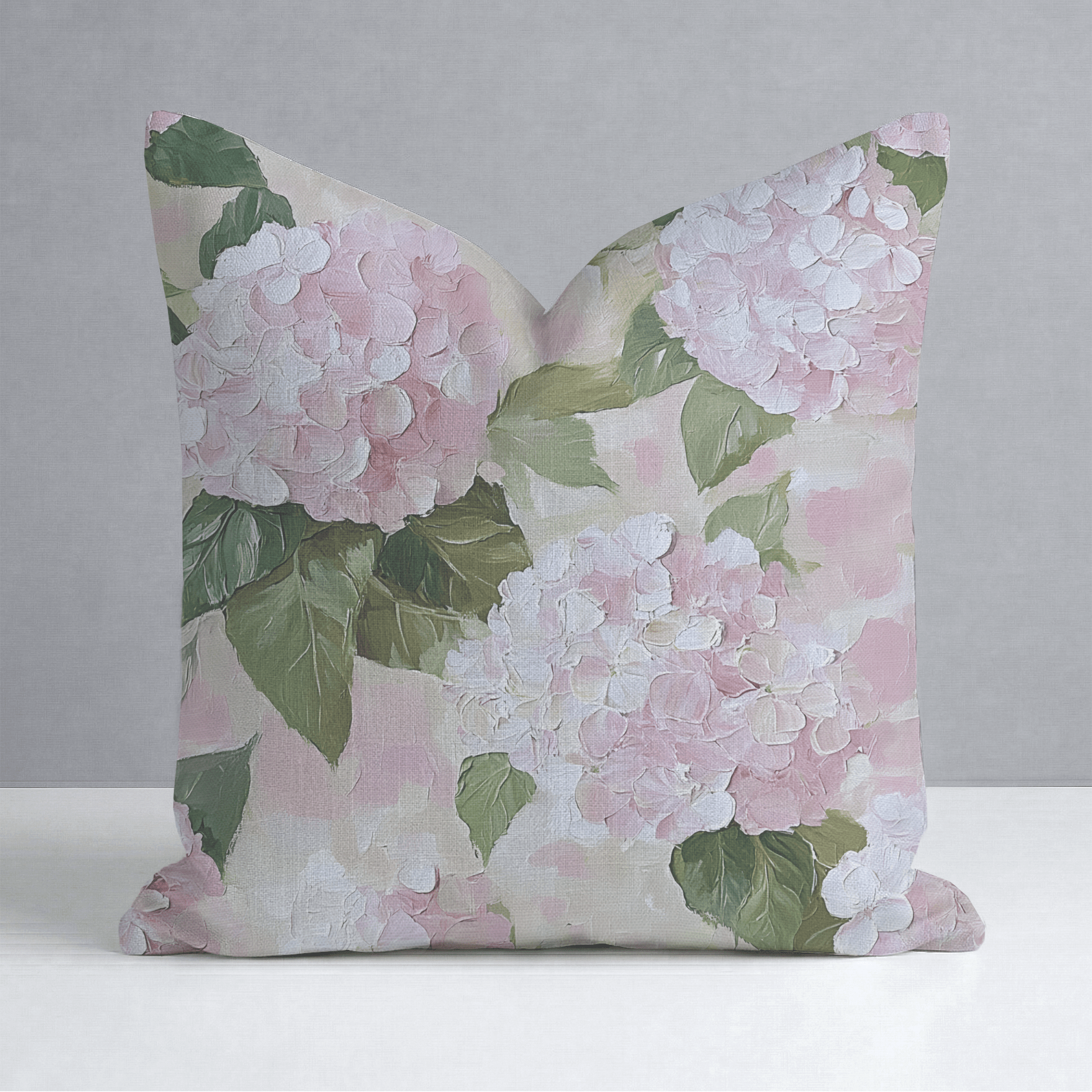 Hydrangea Haven Throw Pillow - Lemon Park