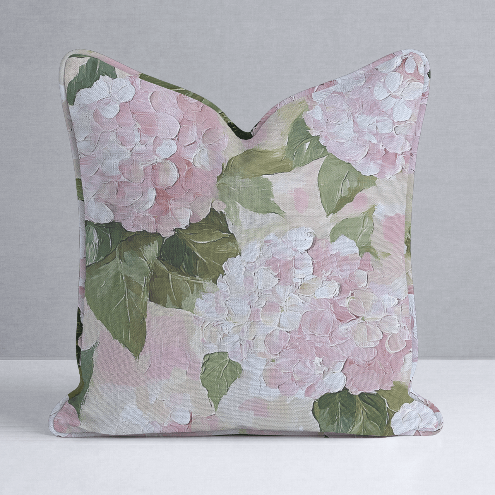Hydrangea Haven Throw Pillow - Lemon Park