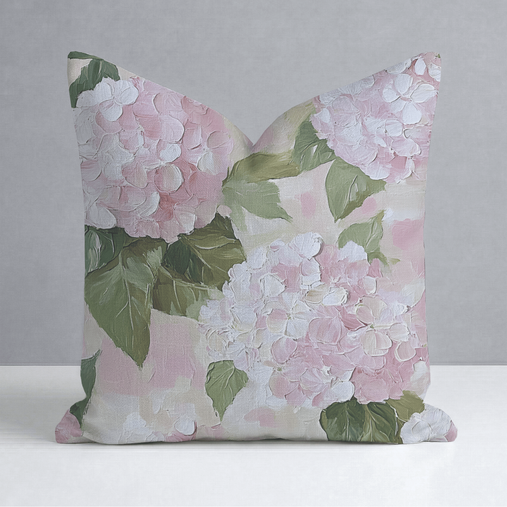 Hydrangea Haven Throw Pillow - Lemon Park