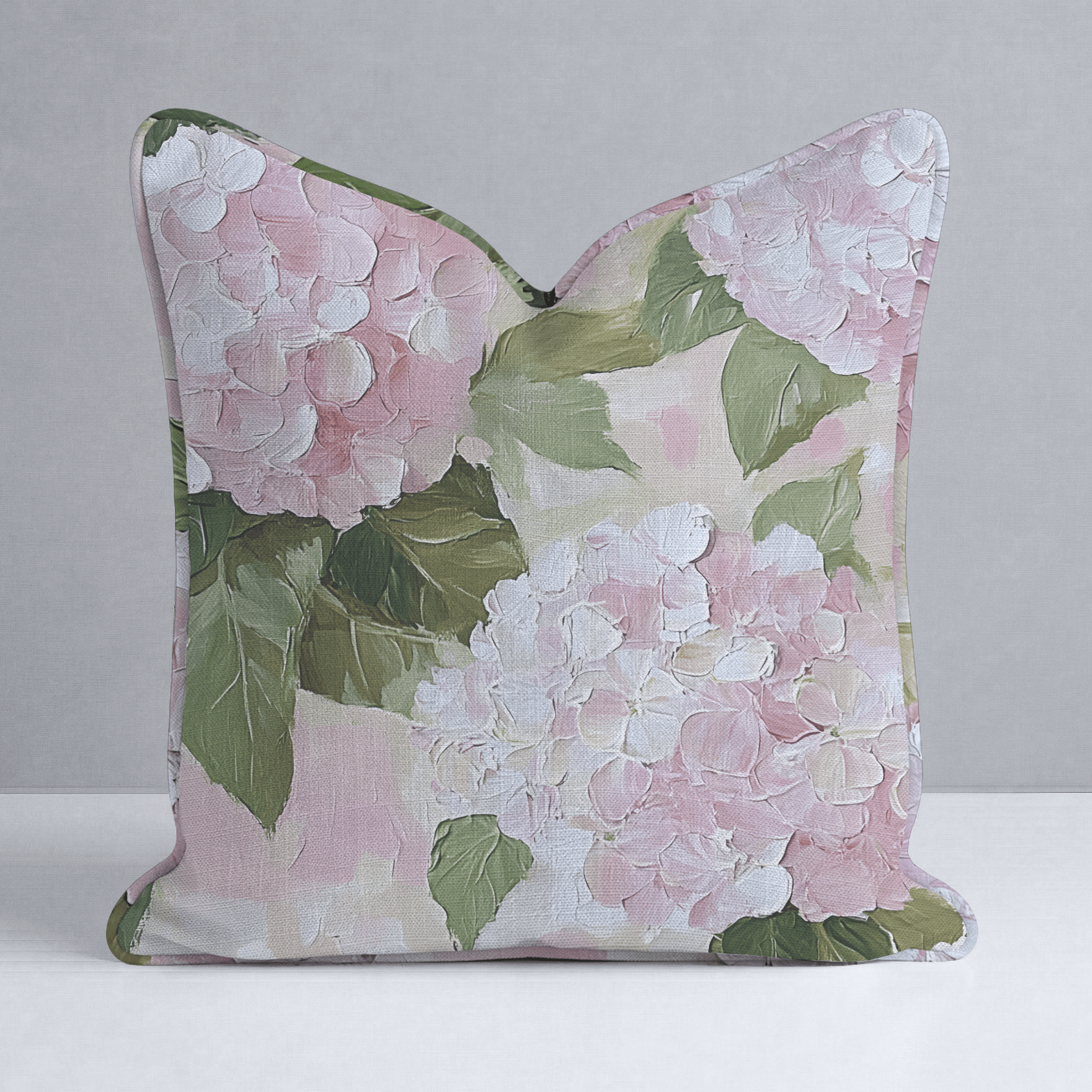 Hydrangea Haven Throw Pillow - Lemon Park