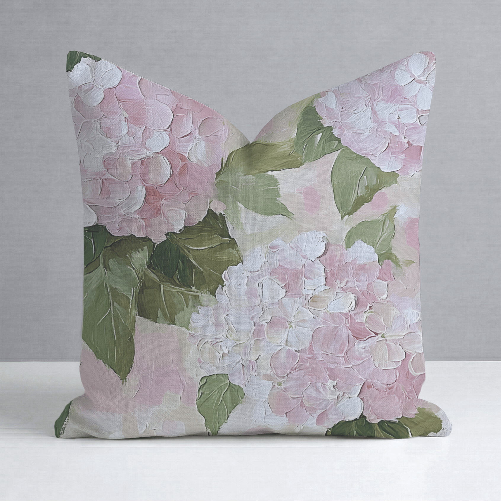 Hydrangea Haven Throw Pillow - Lemon Park