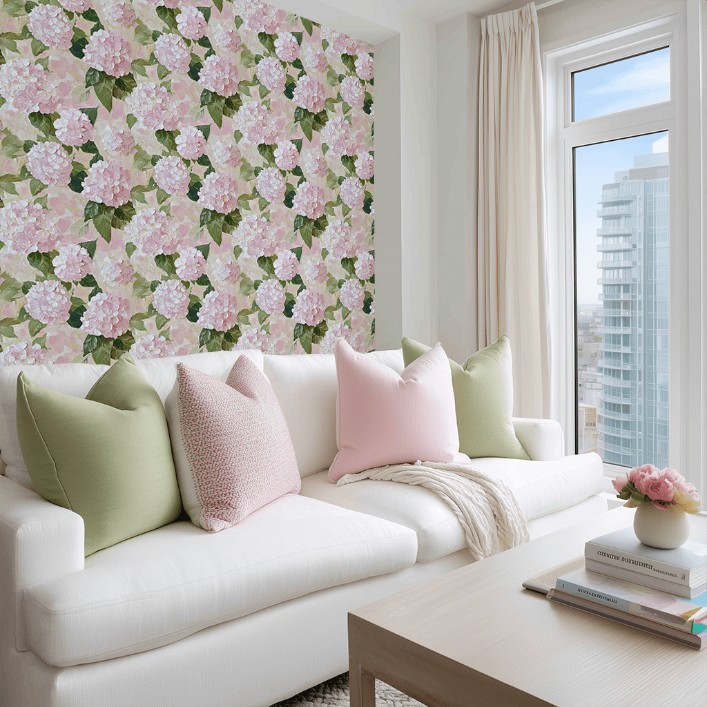 Hydrangea Haven Wallpaper - Lemon Park