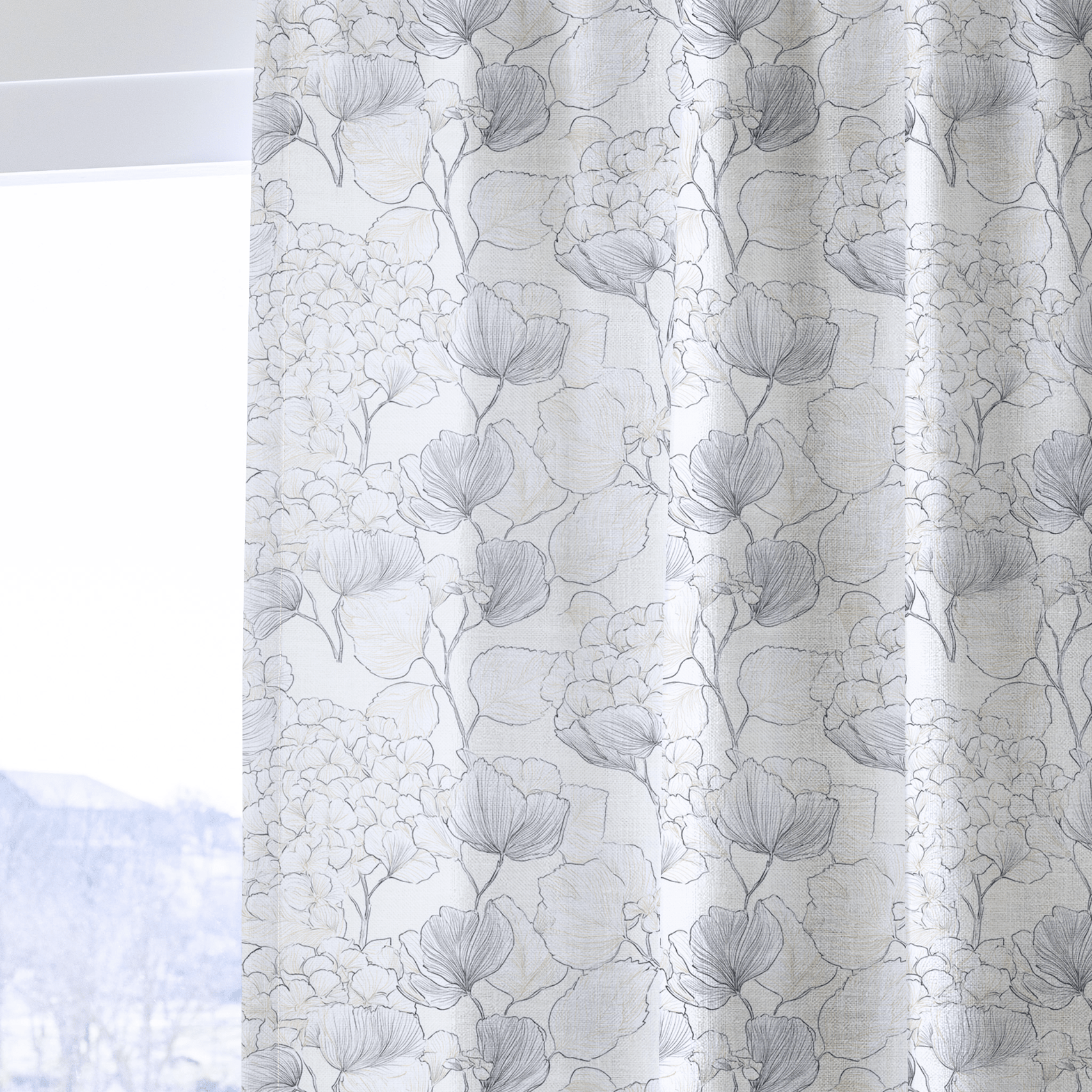 Hydrangea Lining - Drapery - Lemon Park