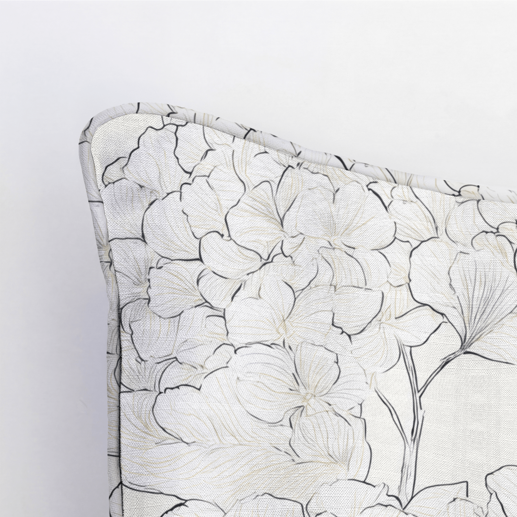Hydrangea Lining Throw Pillow - Lemon Park