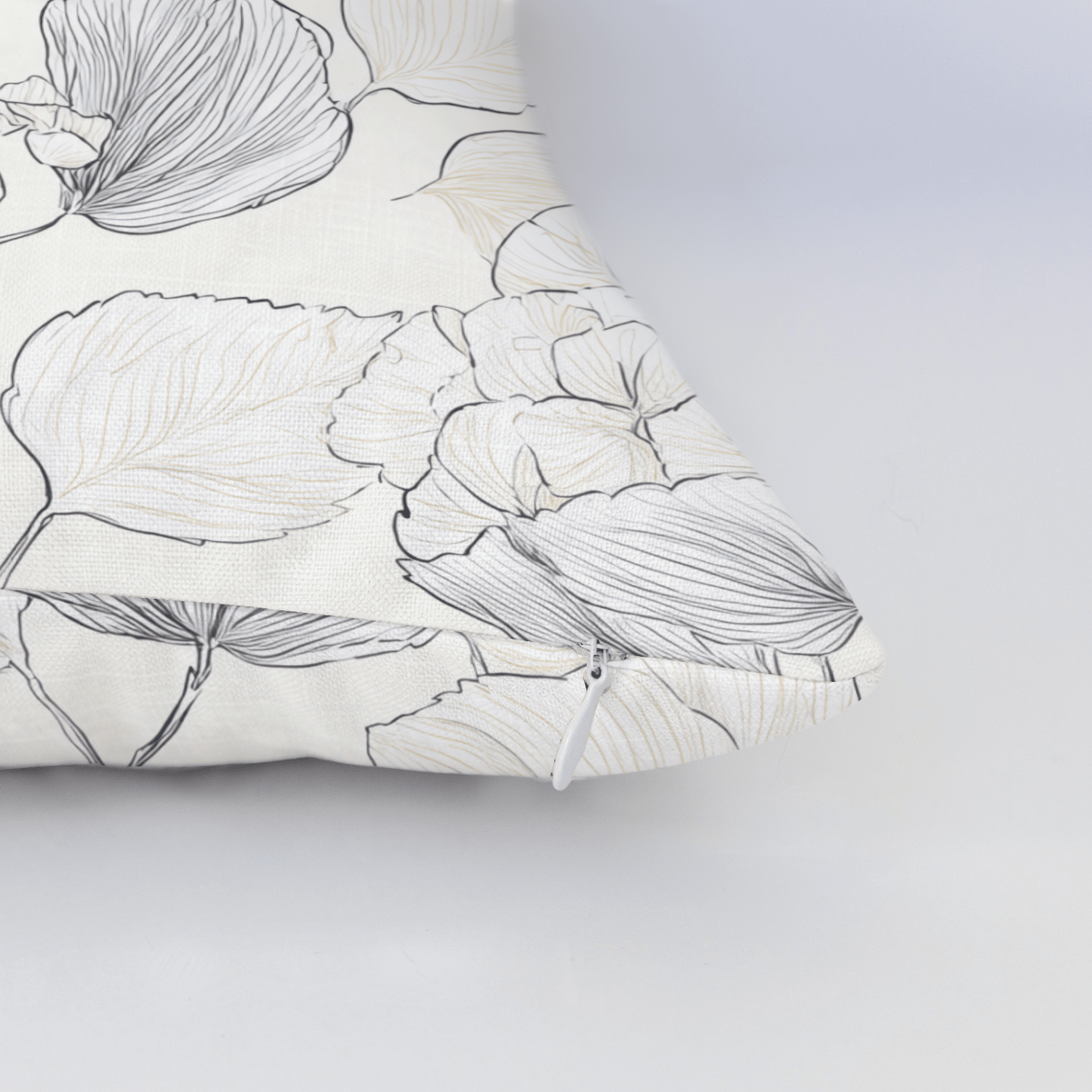 Hydrangea Lining Throw Pillow - Lemon Park