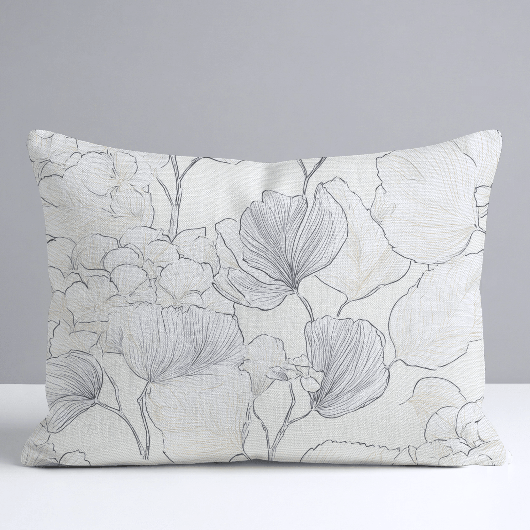 Hydrangea Lining Throw Pillow - Lemon Park
