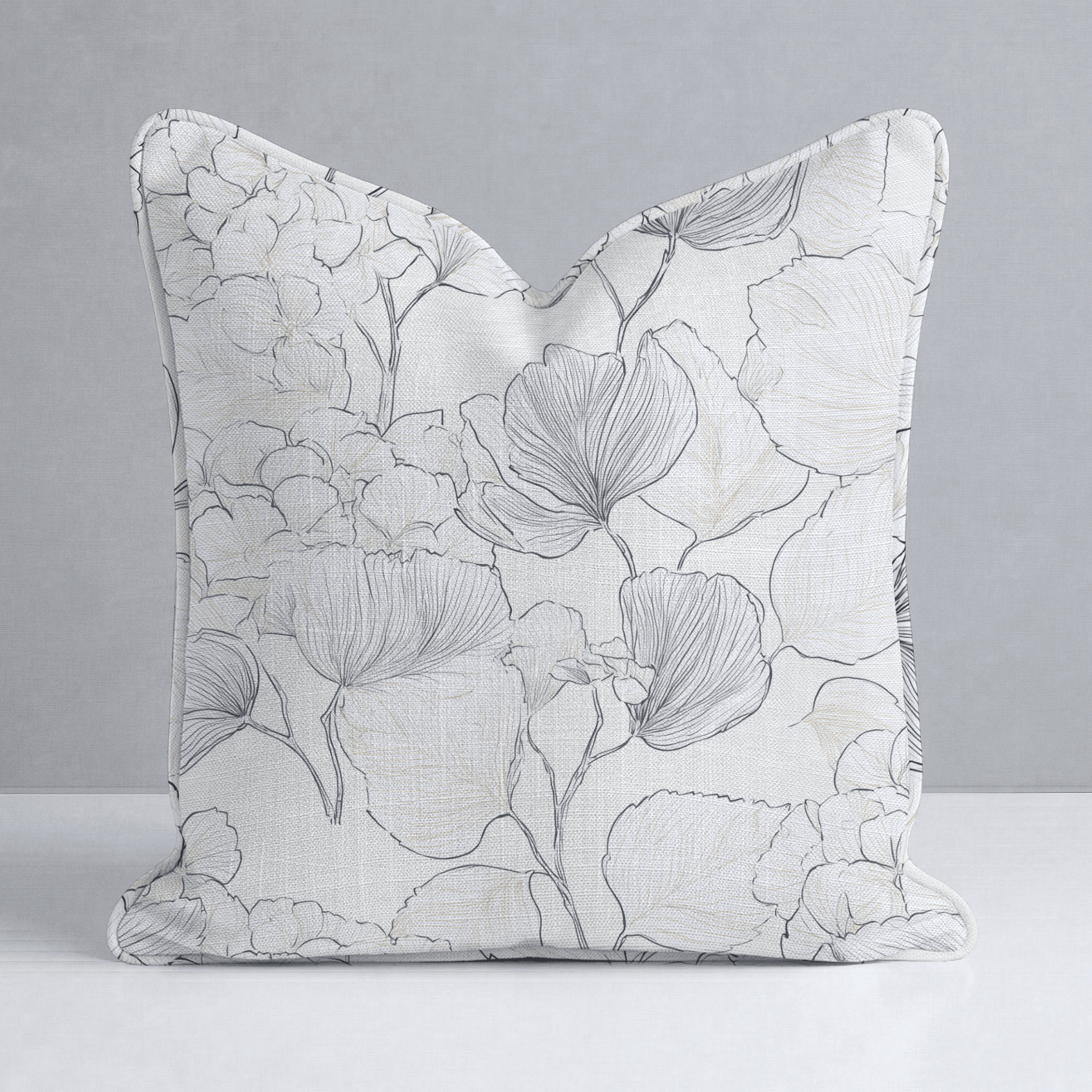 Hydrangea Lining Throw Pillow - Lemon Park