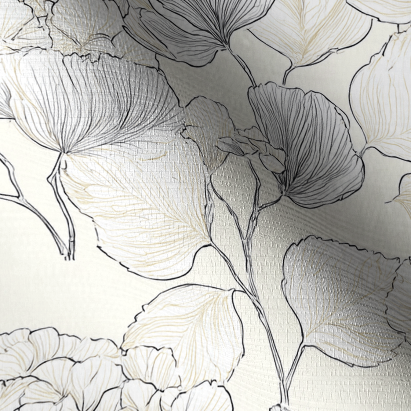 Hydrangea Lining Faux Grasscloth Wallpaper