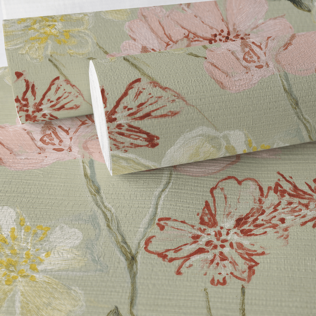 Imogen Faux Grasscloth Wallpaper - Lemon Park