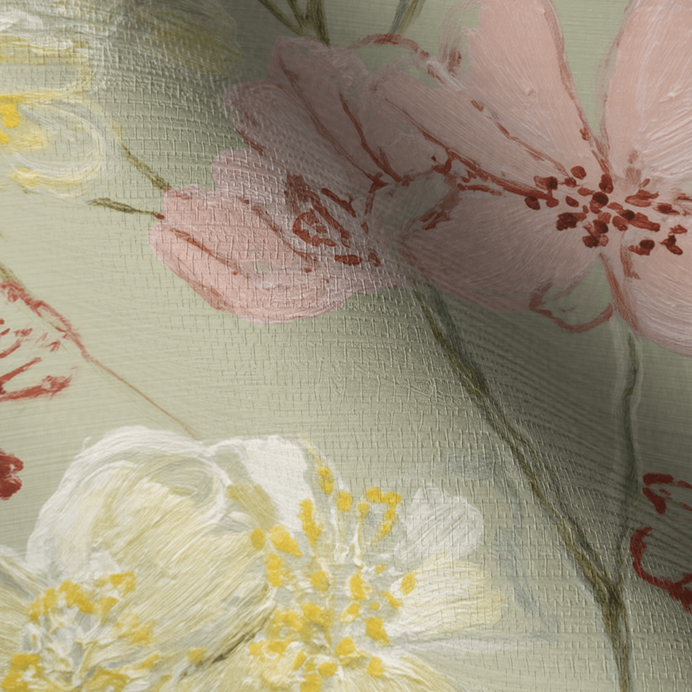 Imogen Faux Grasscloth Wallpaper - Lemon Park