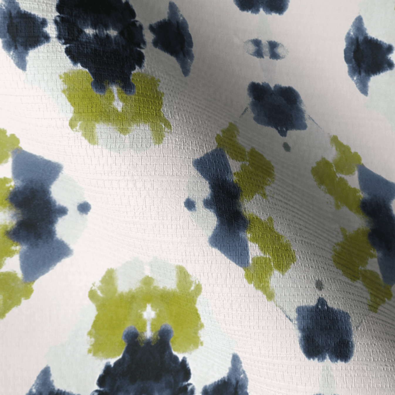 Indigo Clover Faux Grasscloth Wallpaper - Lemon Park
