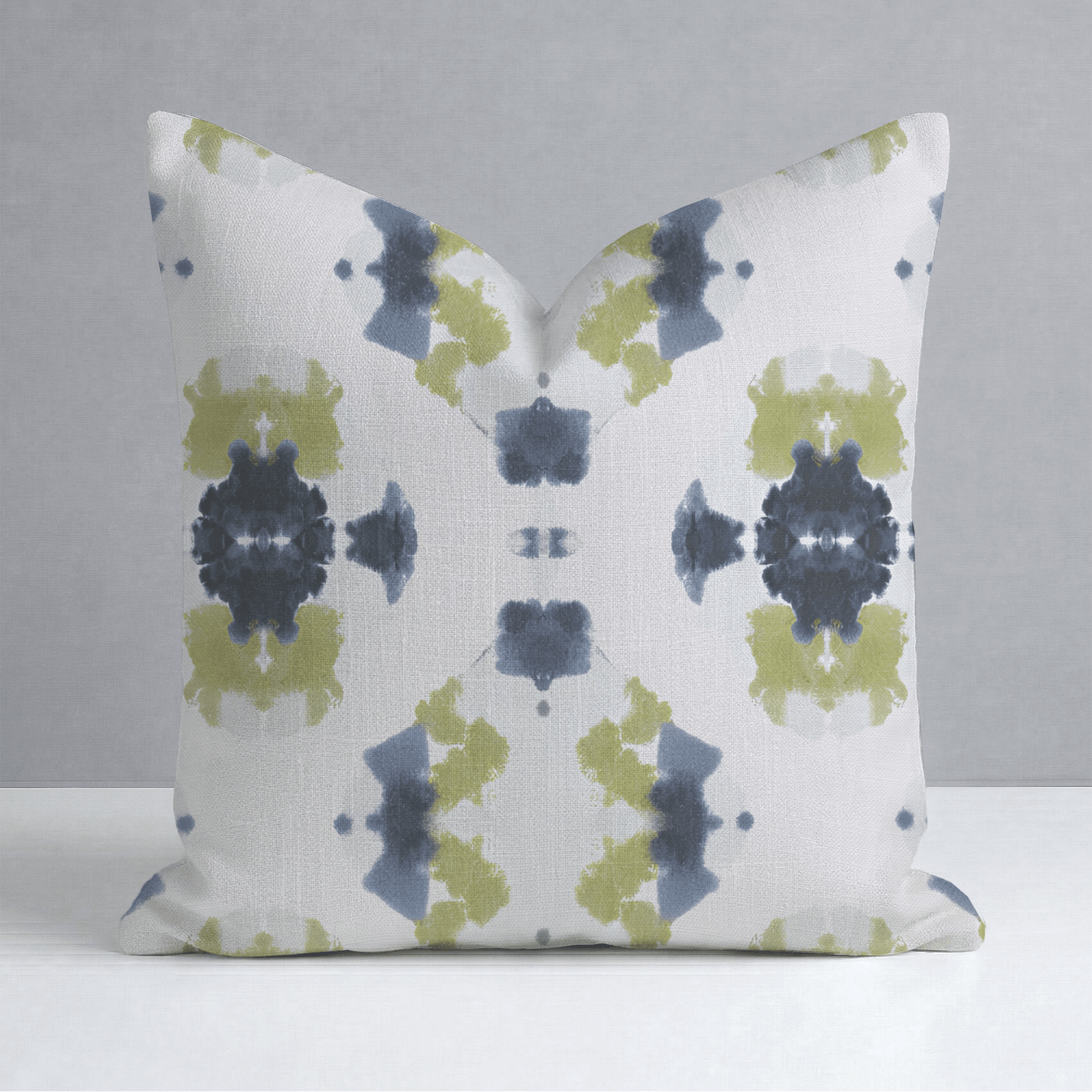Indigo Clover Throw Pillow - Lemon Park