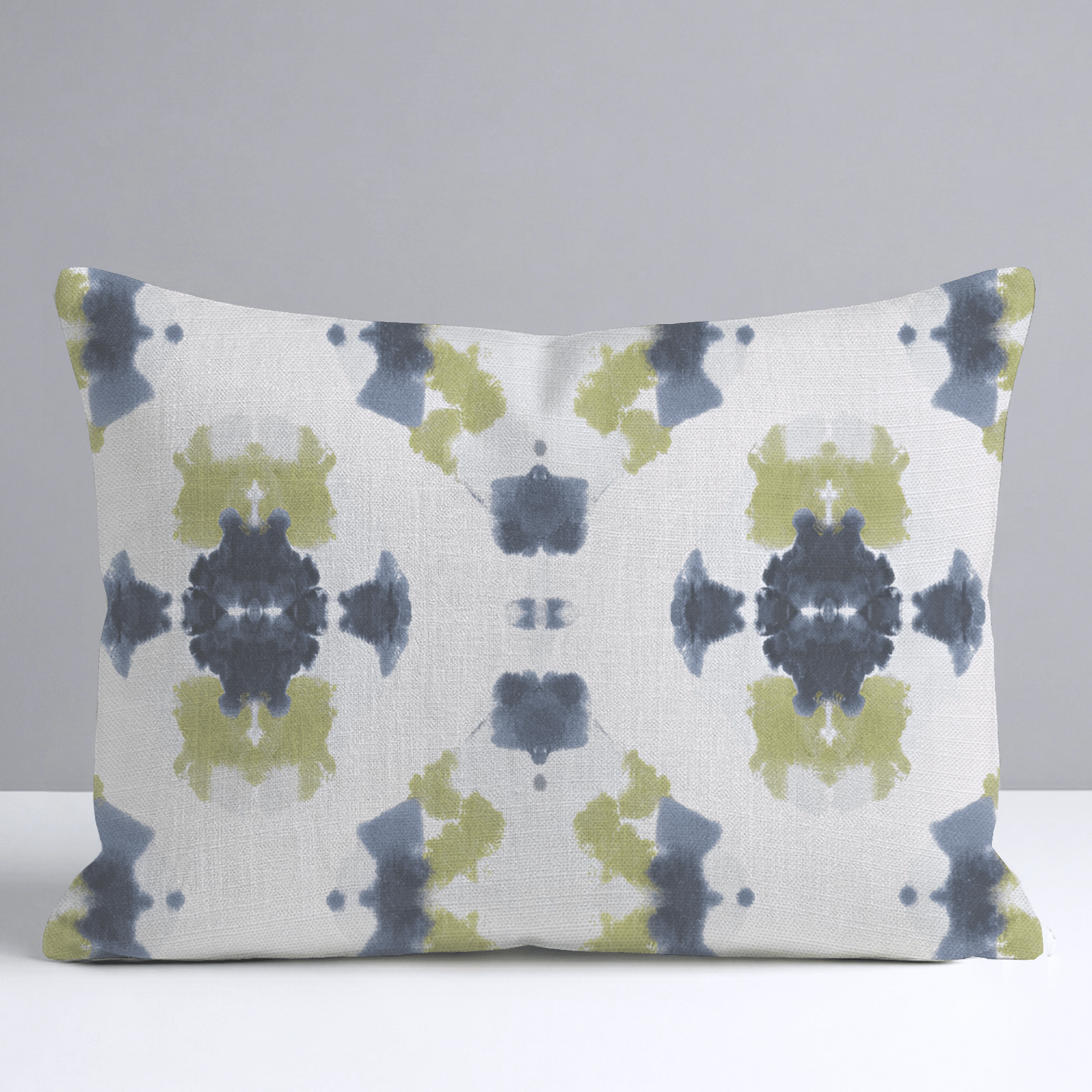 Indigo Clover Throw Pillow - Lemon Park