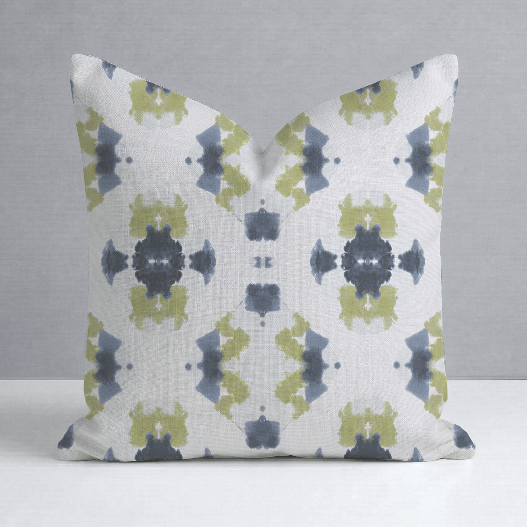 Indigo Clover Throw Pillow - Lemon Park